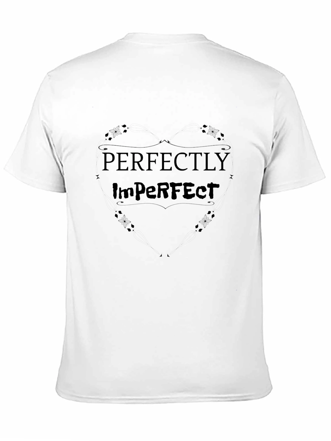 Perfectly Imperfect Black Graphic T-Shirt