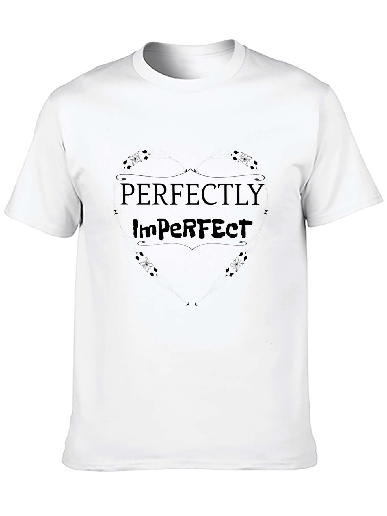 Perfectly Imperfect Black Graphic T-Shirt
