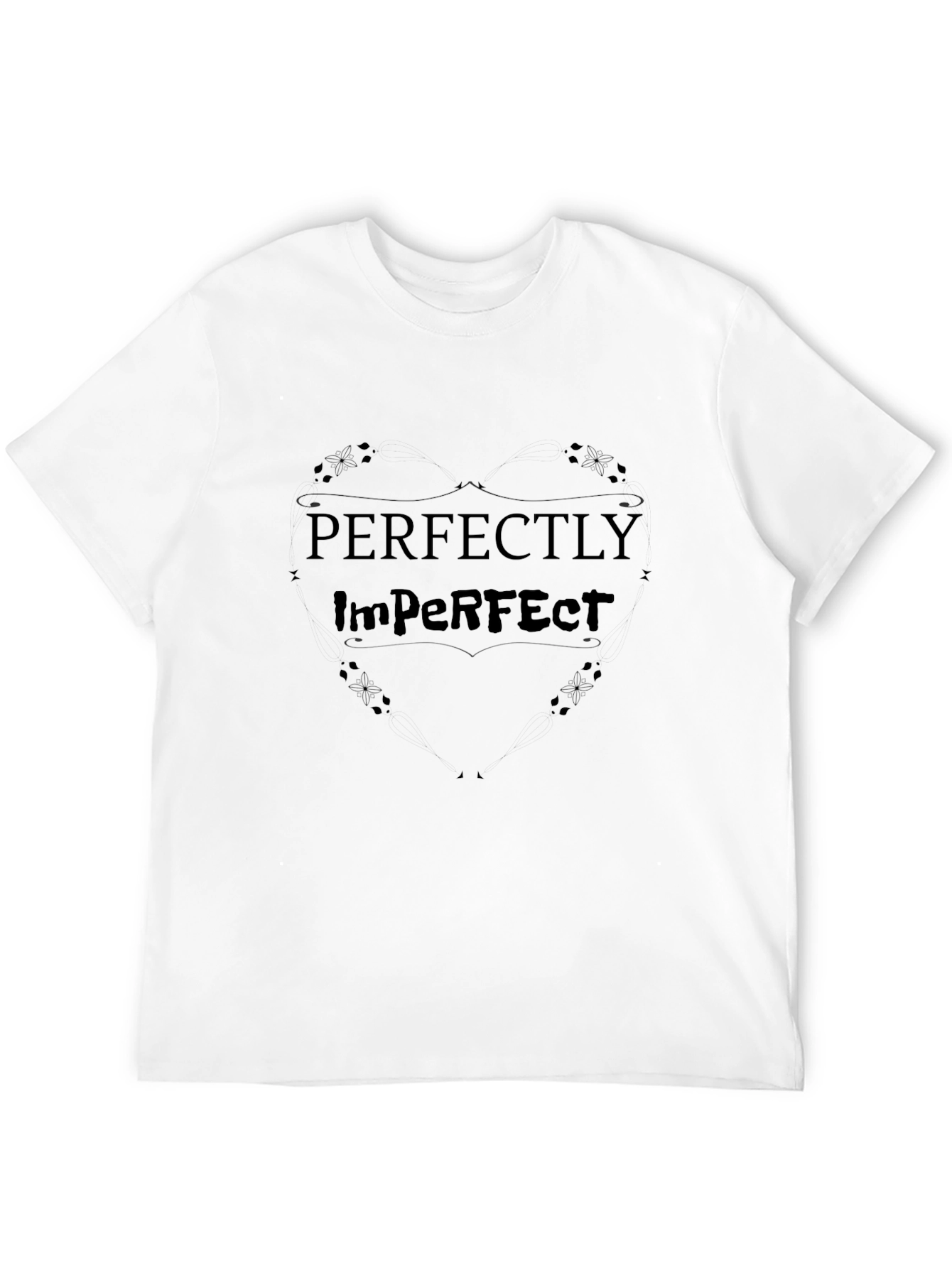 Perfectly Imperfect Black Graphic T-Shirt