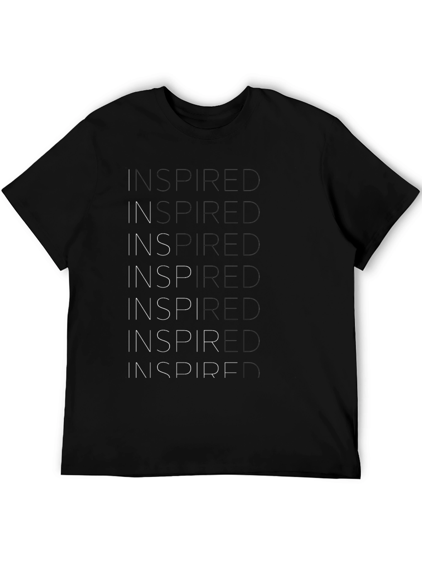 Inspired Graphic Print Black T-Shirt