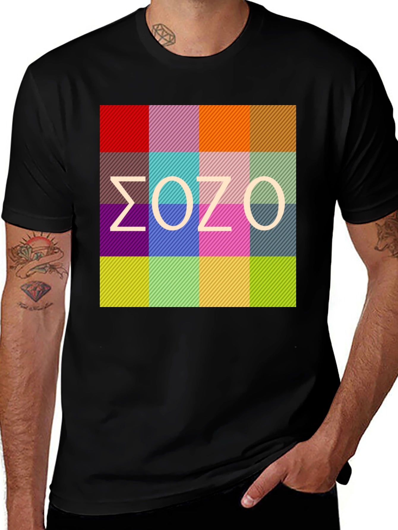 Abstract Color Block T-Shirt