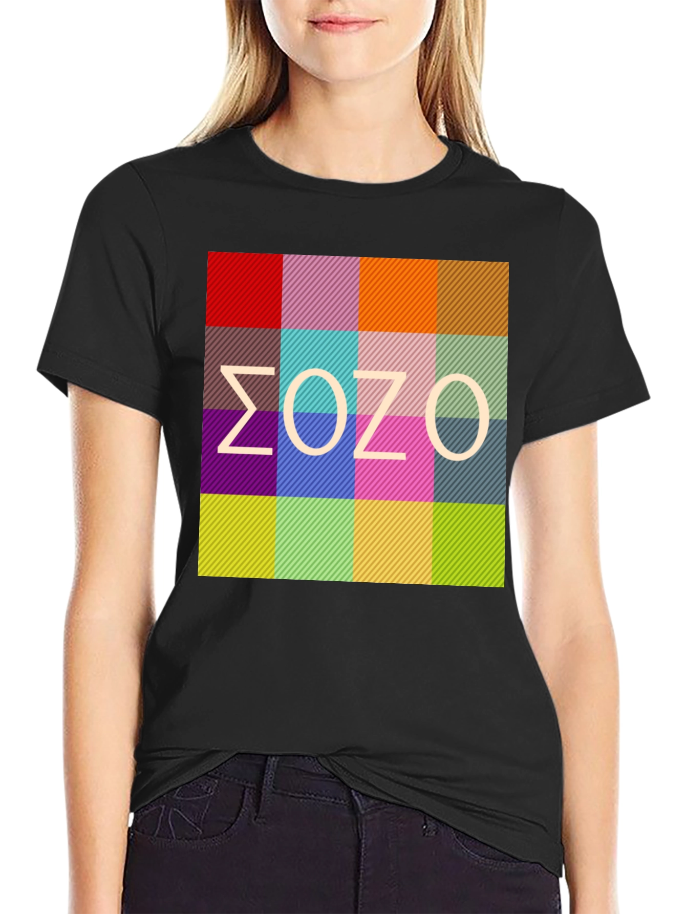 Abstract Color Block T-Shirt