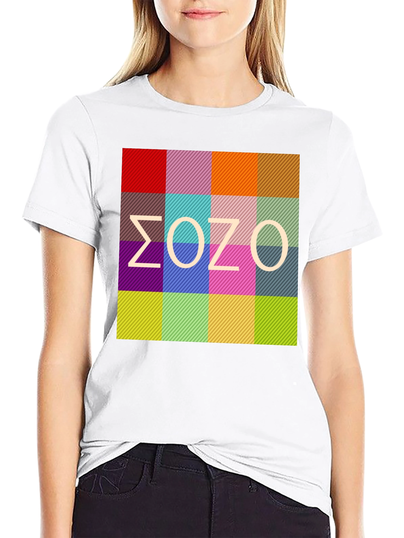 Abstract Color Block T-Shirt