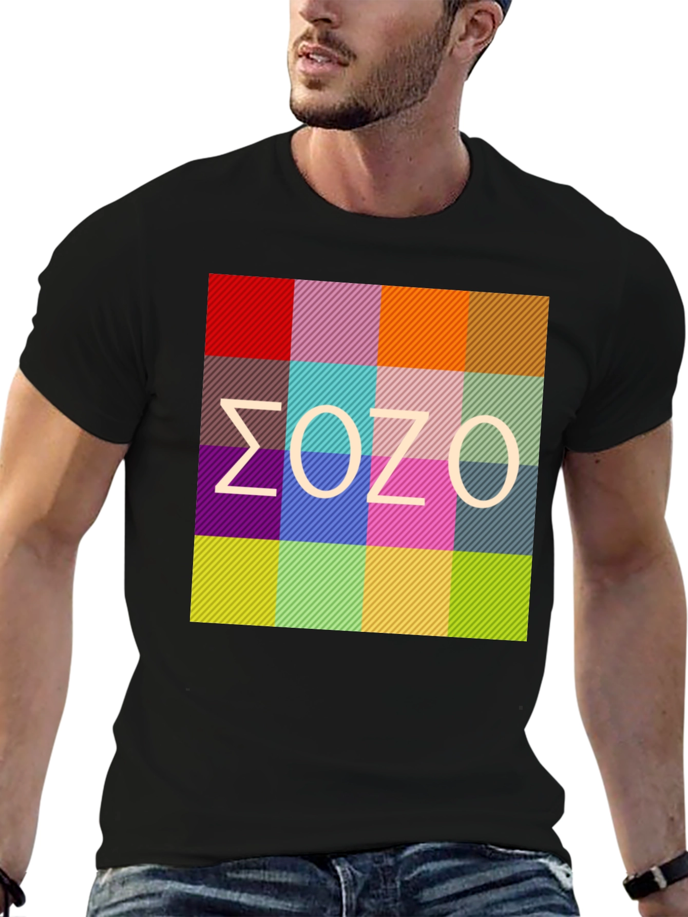 Abstract Color Block T-Shirt