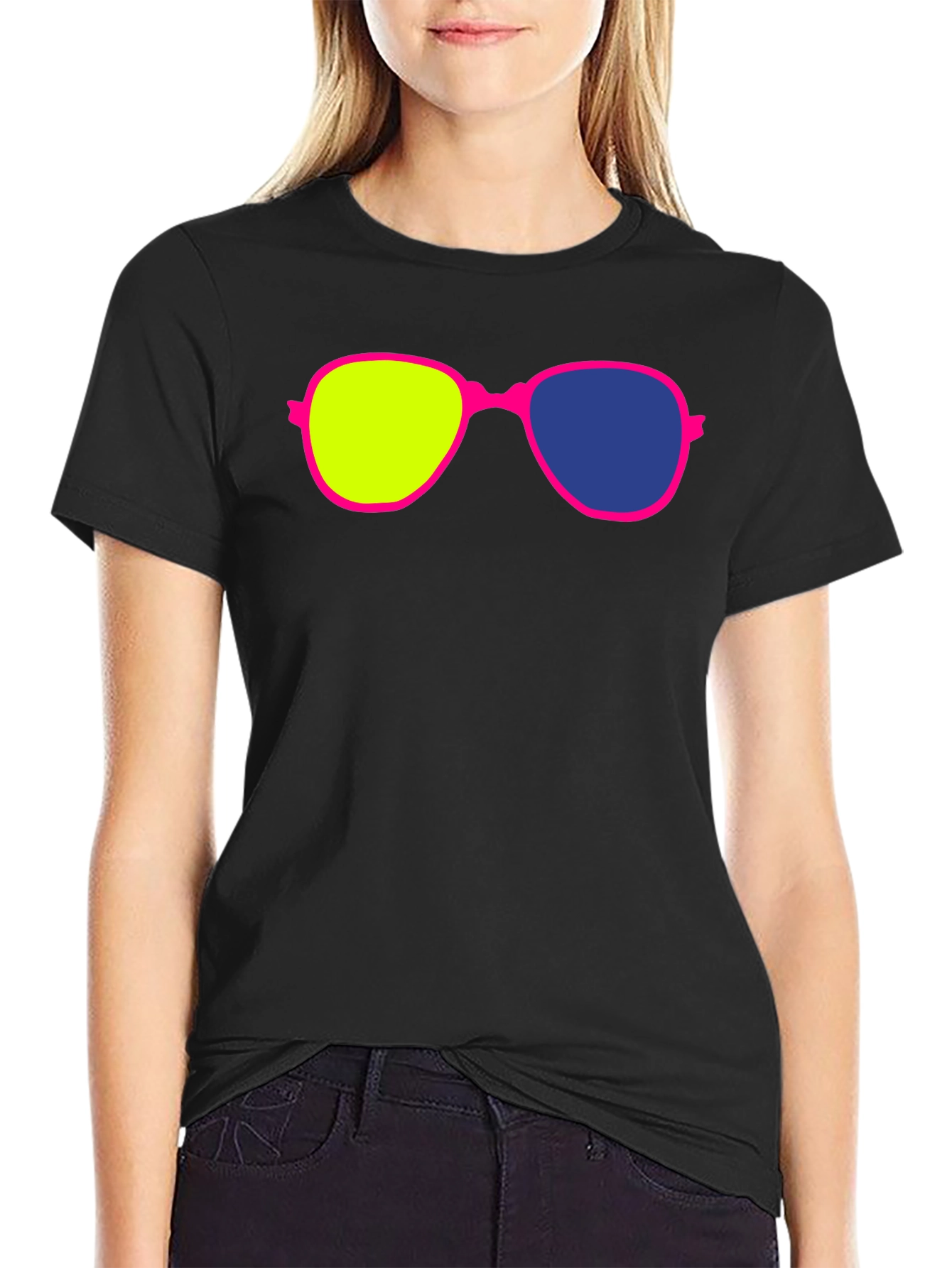 Retro Sunglasses Graphic Tee - Novelty Design