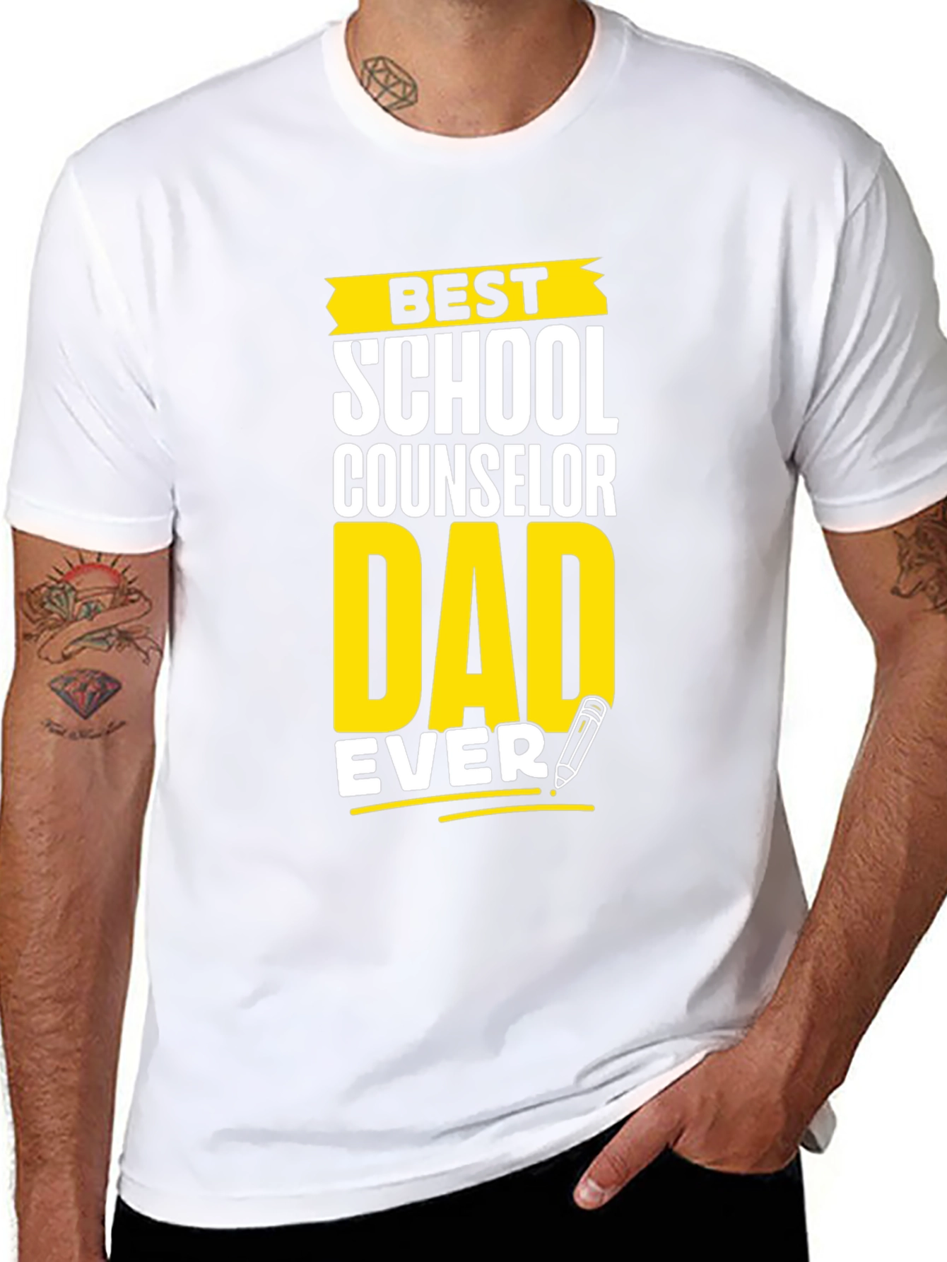 Best School Counselor Dad Ever Graphic T-Shirt