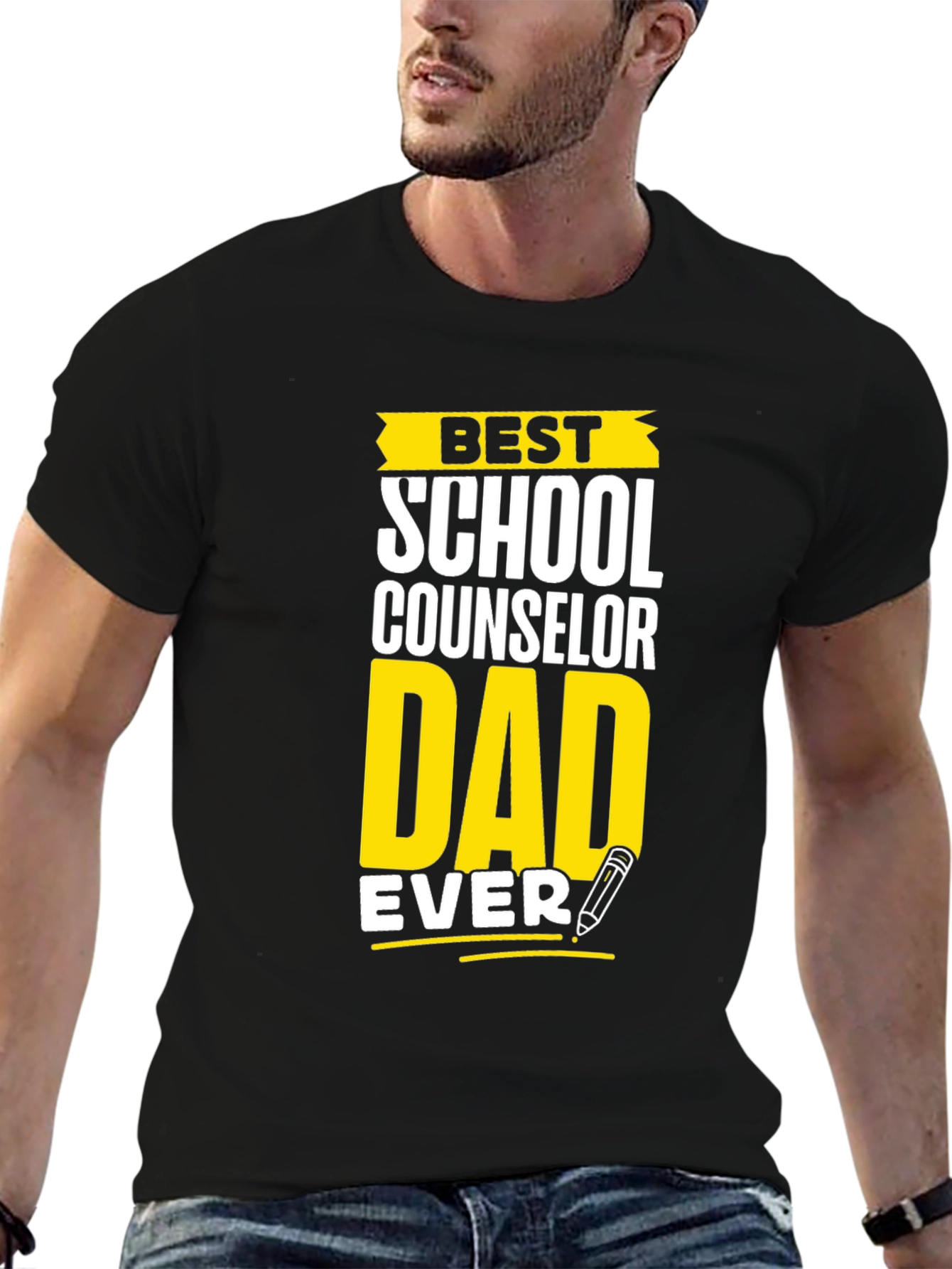Best School Counselor Dad Ever Graphic T-Shirt