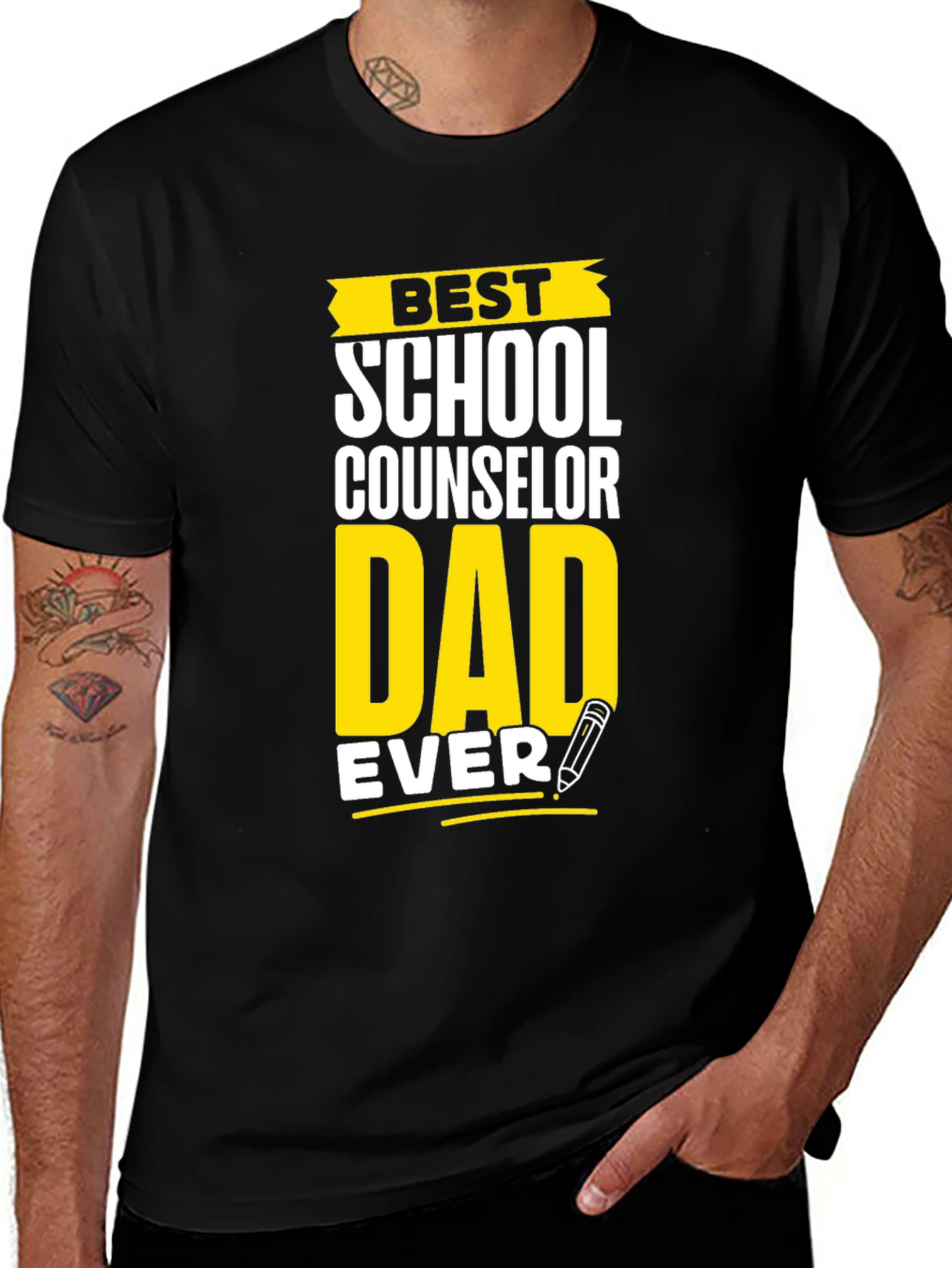 Best School Counselor Dad Ever Graphic T-Shirt