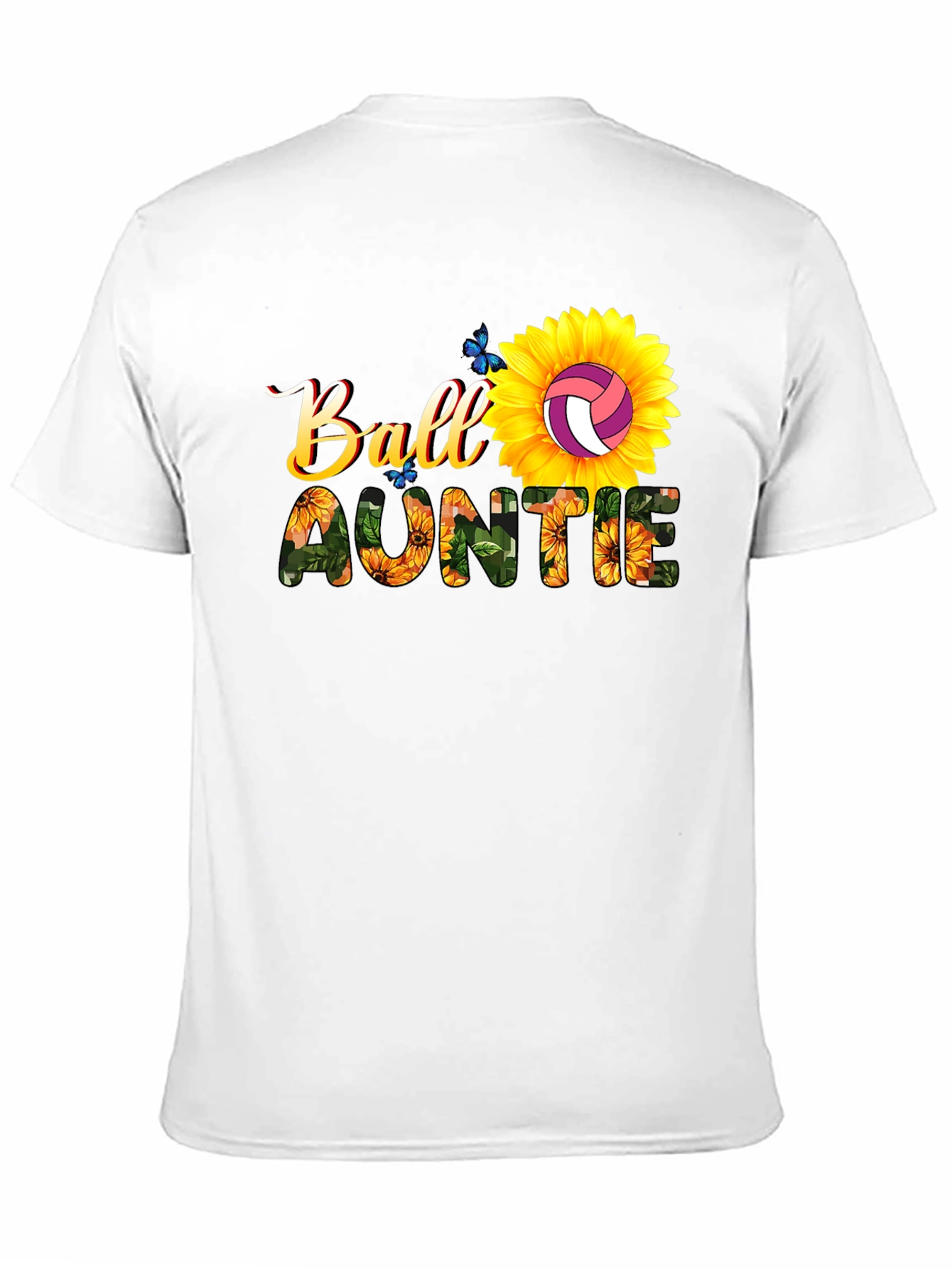 Ball Auntie Sunflower Volleyball T-Shirt