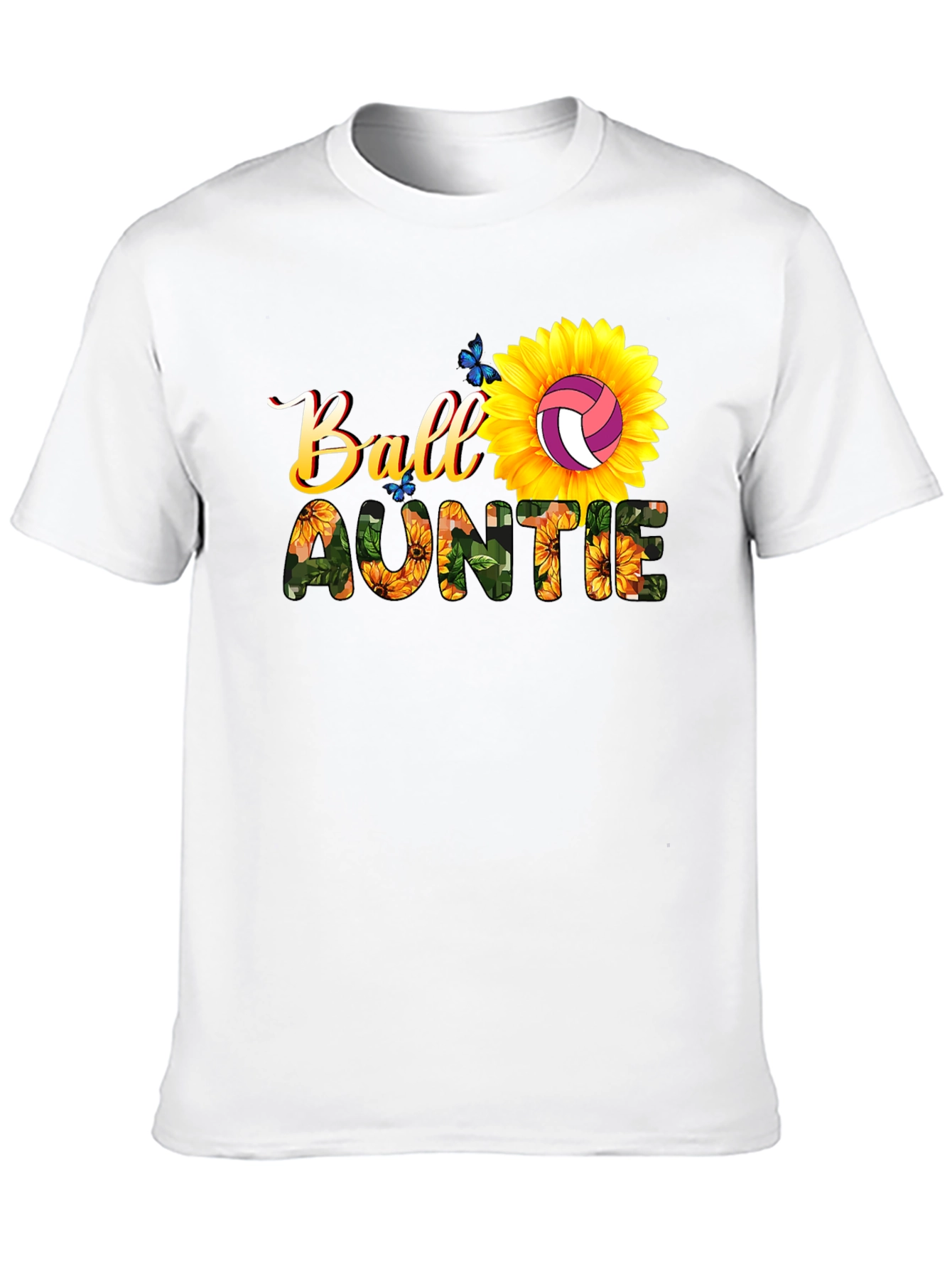 Ball Auntie Sunflower Volleyball T-Shirt