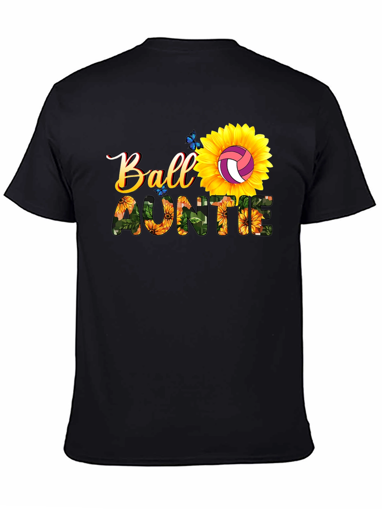 Ball Auntie Sunflower Volleyball T-Shirt