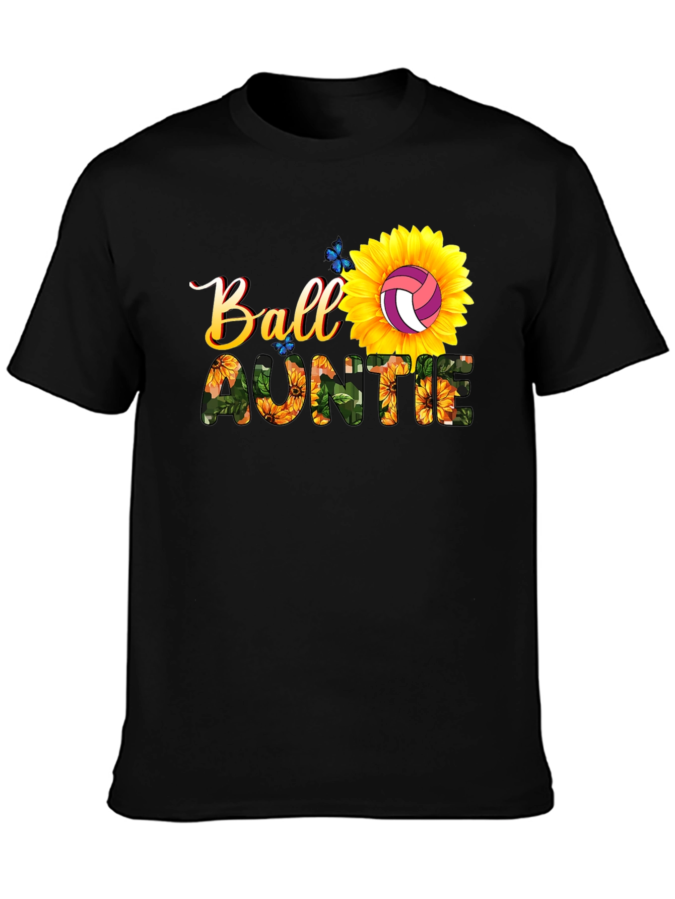 Ball Auntie Sunflower Volleyball T-Shirt