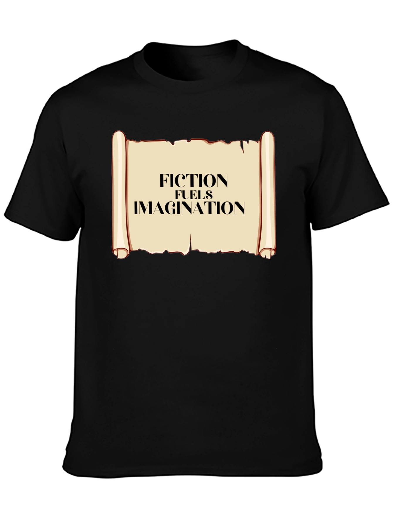 Fiction Fuels Imagination T-Shirt - Black
