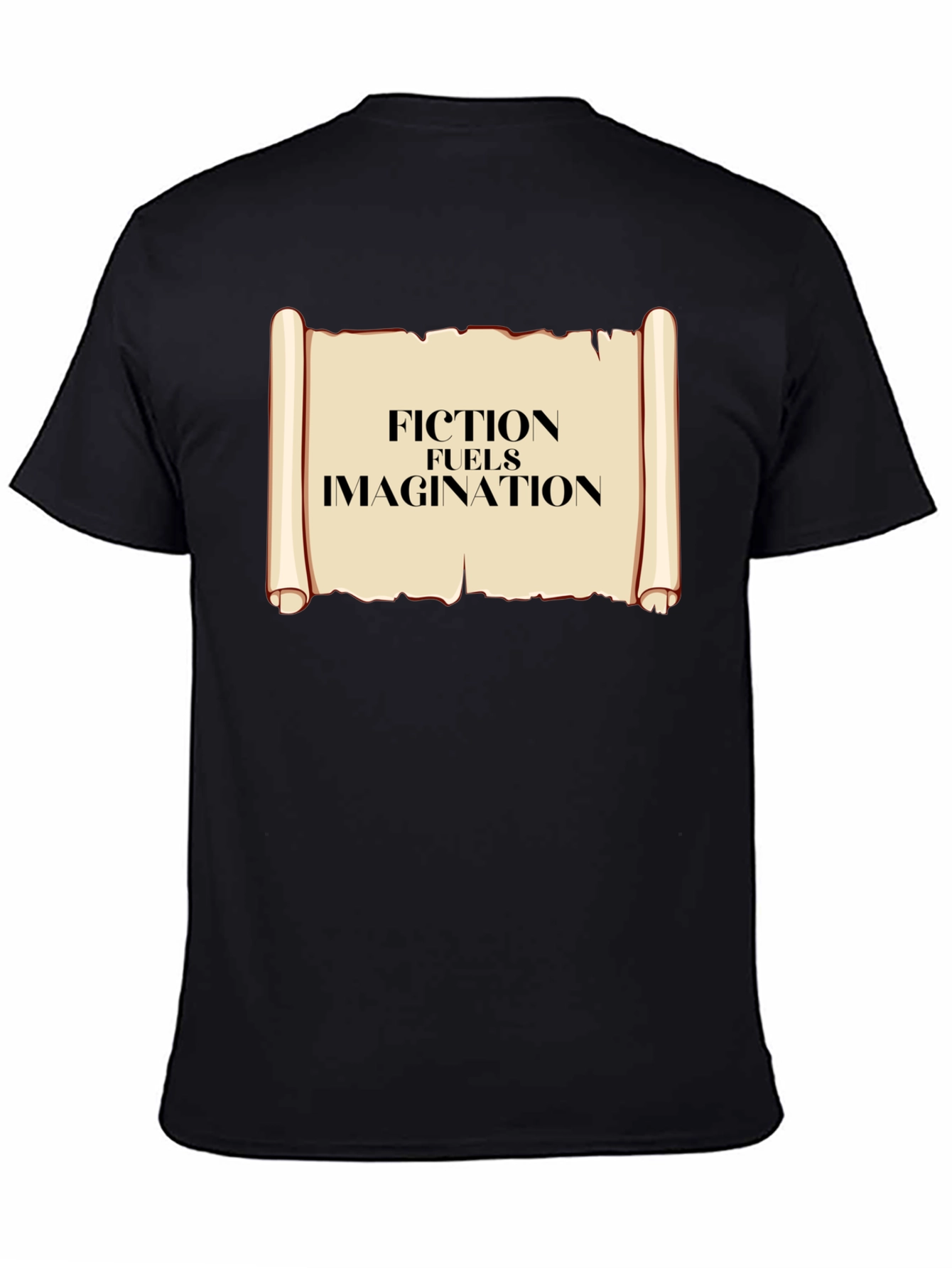 Fiction Fuels Imagination T-Shirt - Black