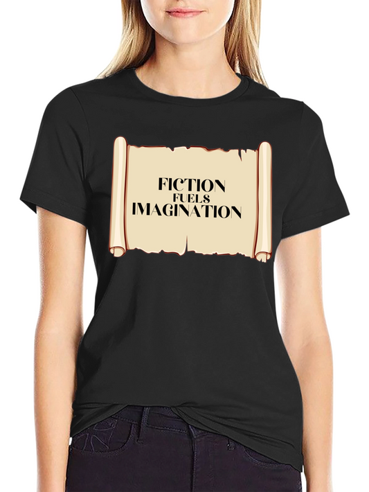 Fiction Fuels Imagination T-Shirt - Black