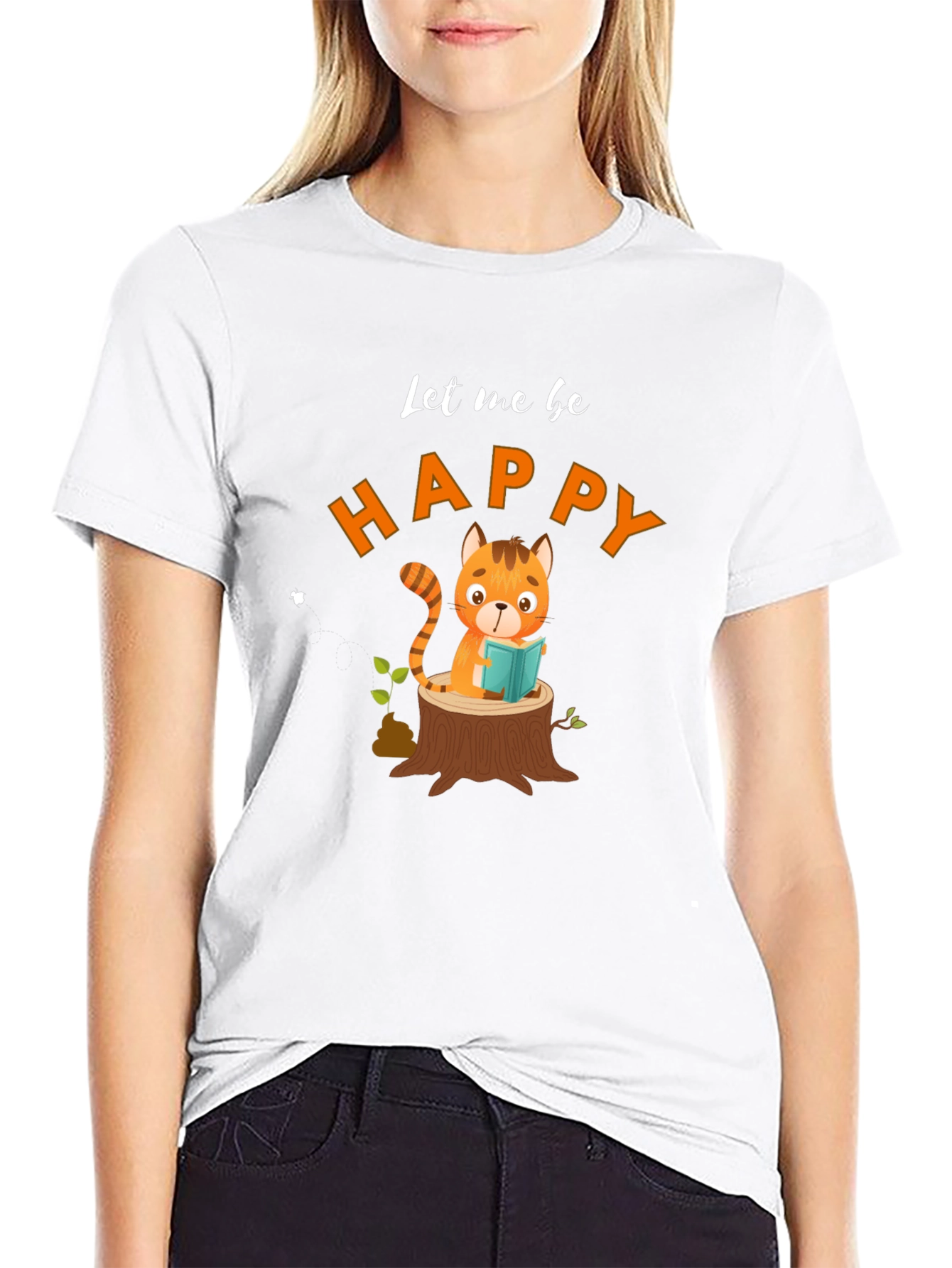 Let Me Be Happy Black T-Shirt