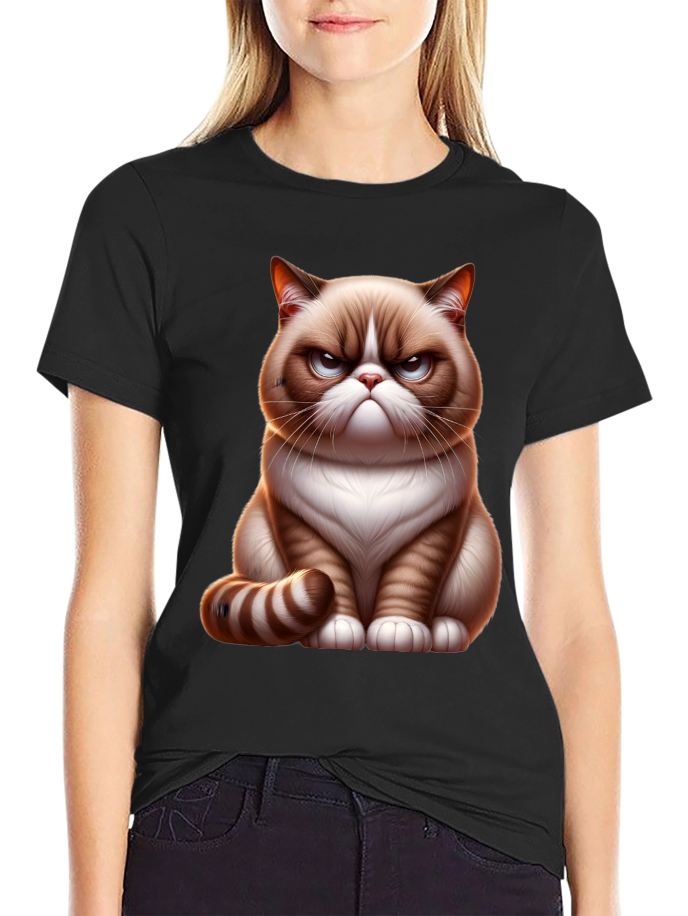 Grumpy Cat T-Shirt - Unisex Black Tee