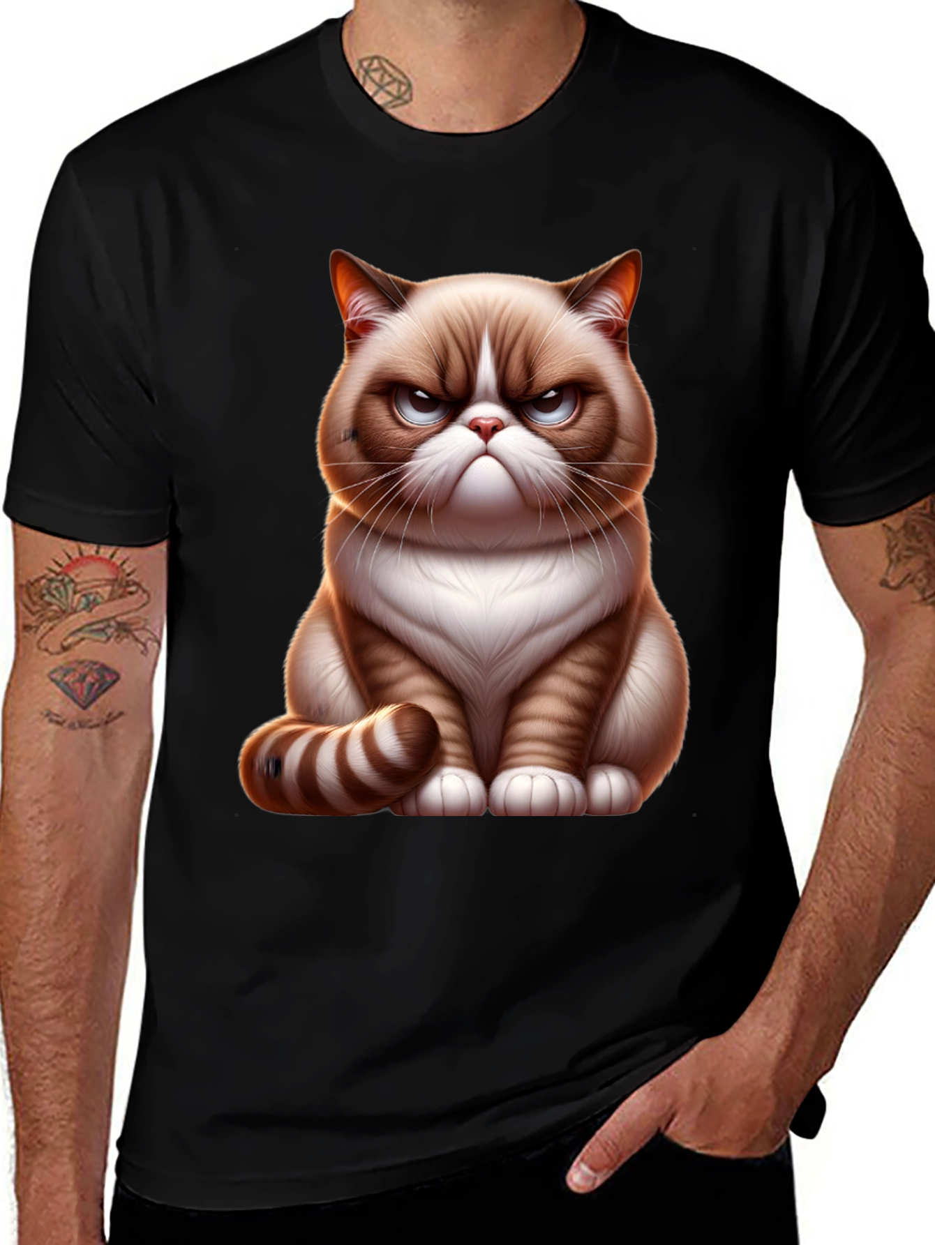 Grumpy Cat T-Shirt - Unisex Black Tee