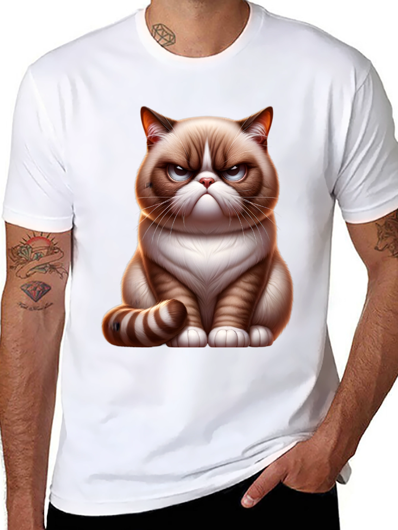 Grumpy Cat T-Shirt - Unisex Black Tee