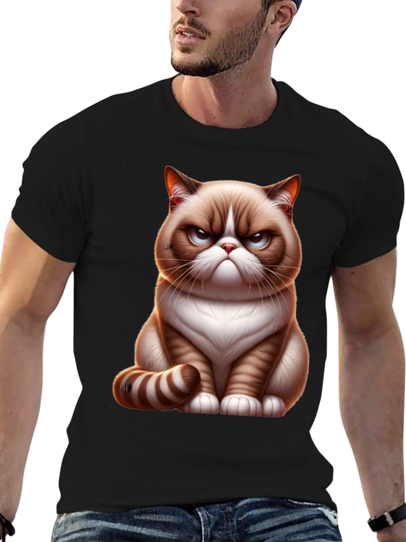 Grumpy Cat T-Shirt - Unisex Black Tee
