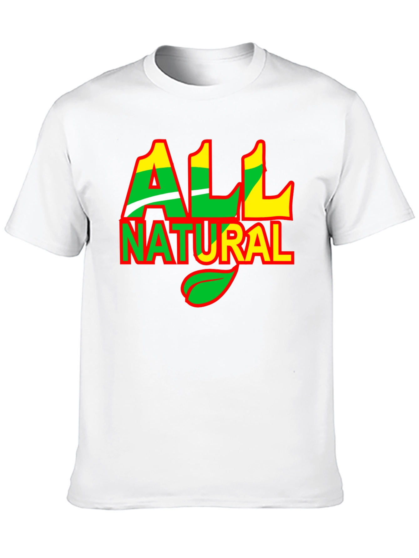 All Natural Graphic Print Black T-Shirt