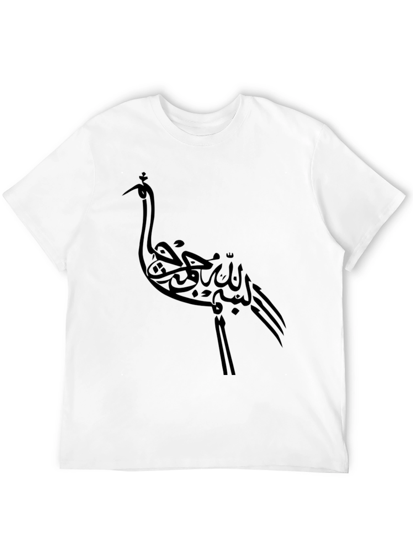 Artistic Crane Graphic T-Shirt - Unique Design