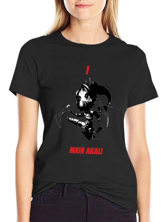 Main Akali Black T-Shirt - League of Legends Fan Apparel