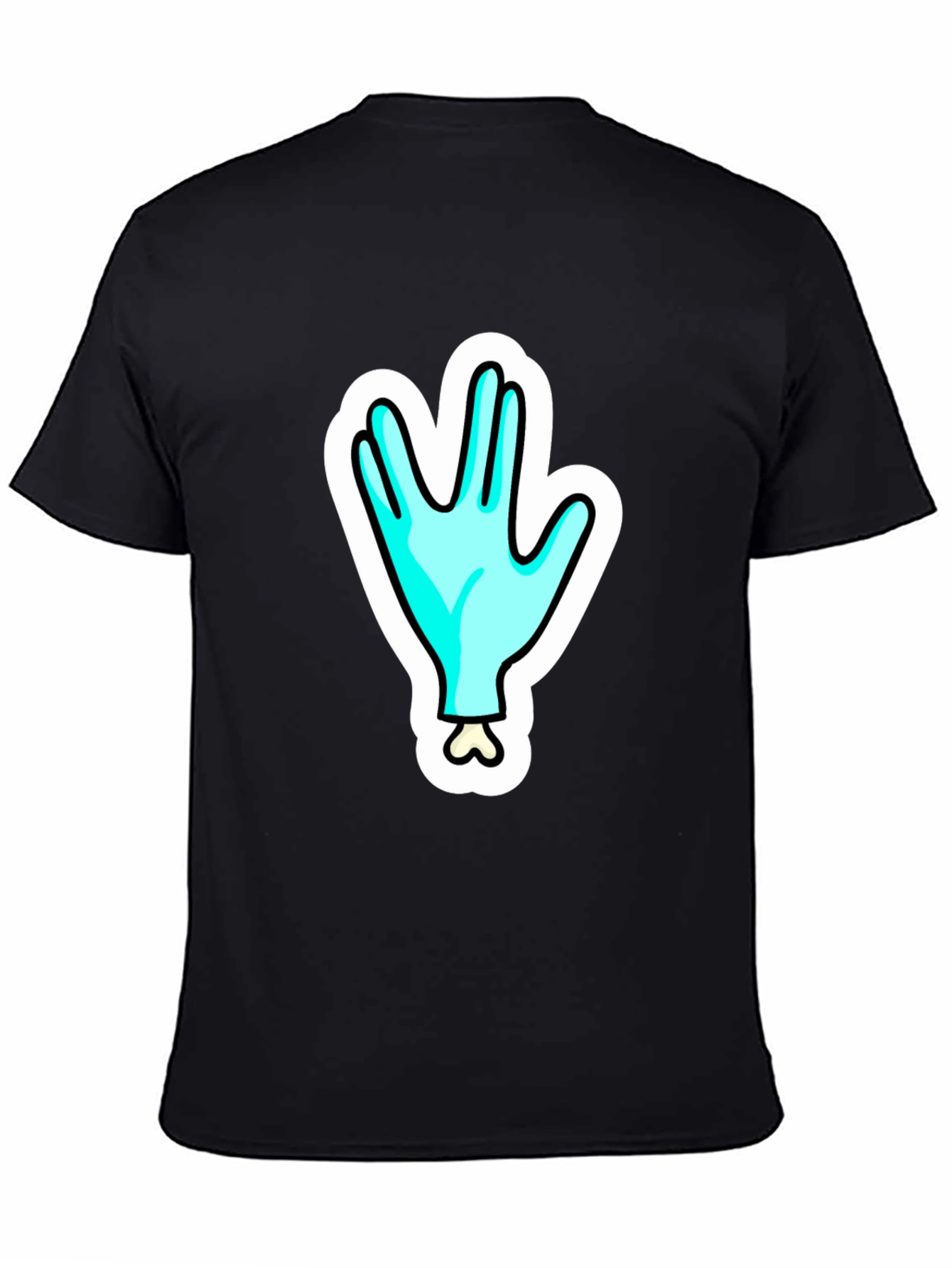 Funny Alien Hand T-Shirt - Outer Space Cartoon Tee