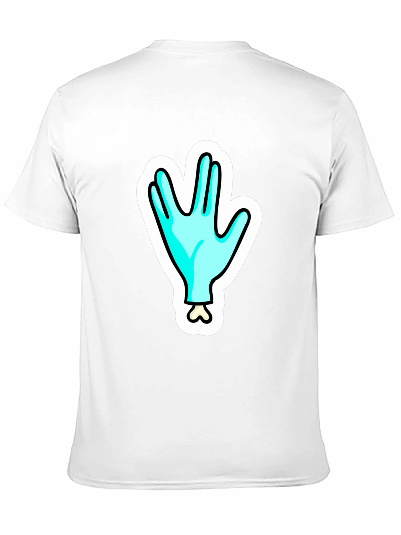 Funny Alien Hand T-Shirt - Outer Space Cartoon Tee