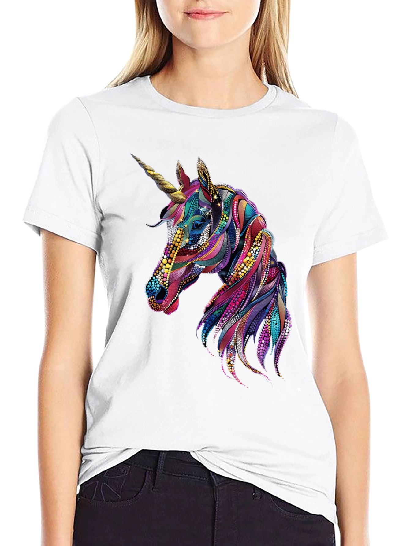 Unicorn Graphic Black T-Shirt