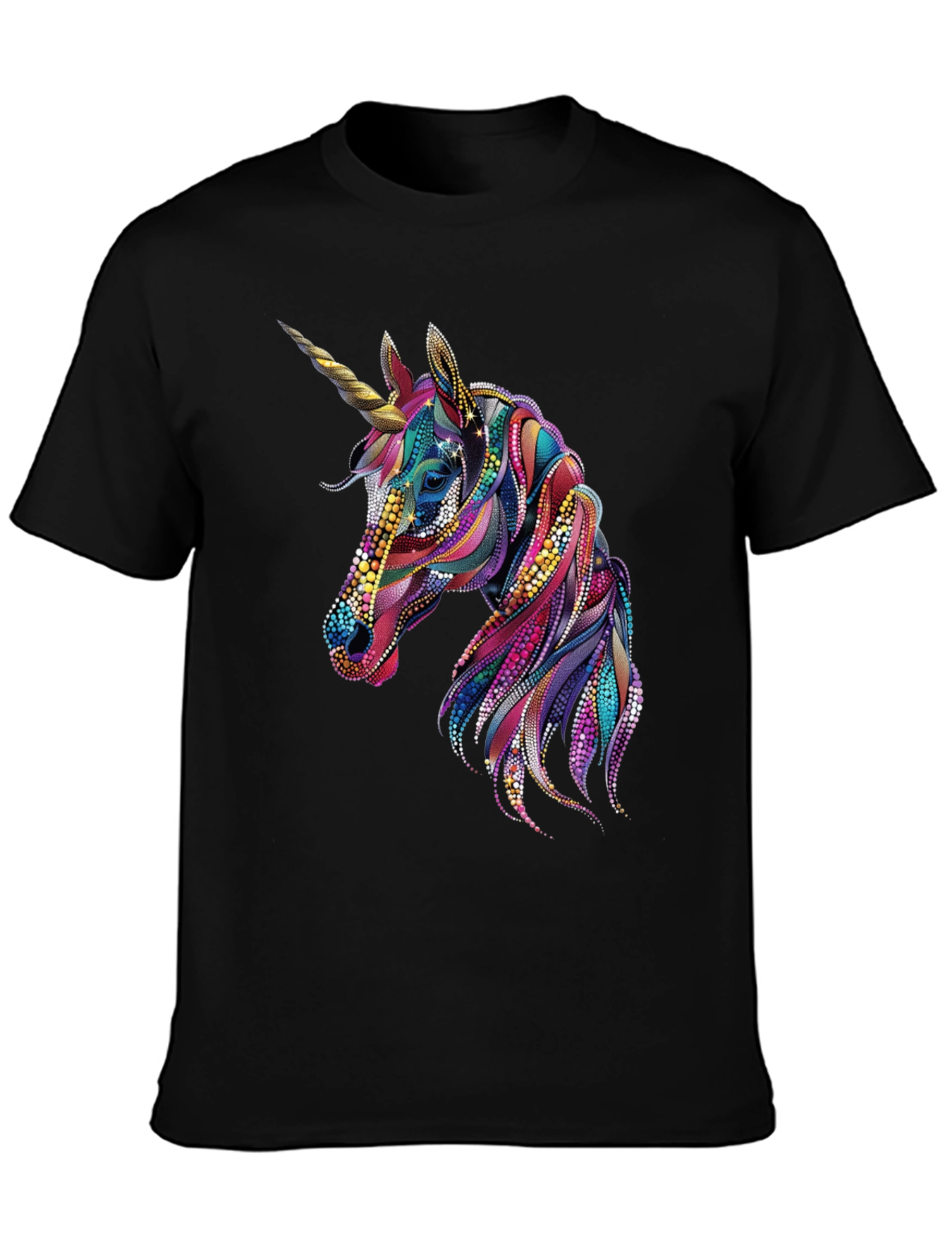 Unicorn Graphic Black T-Shirt