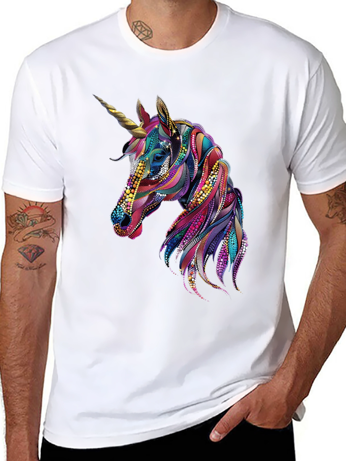 Unicorn Graphic Black T-Shirt
