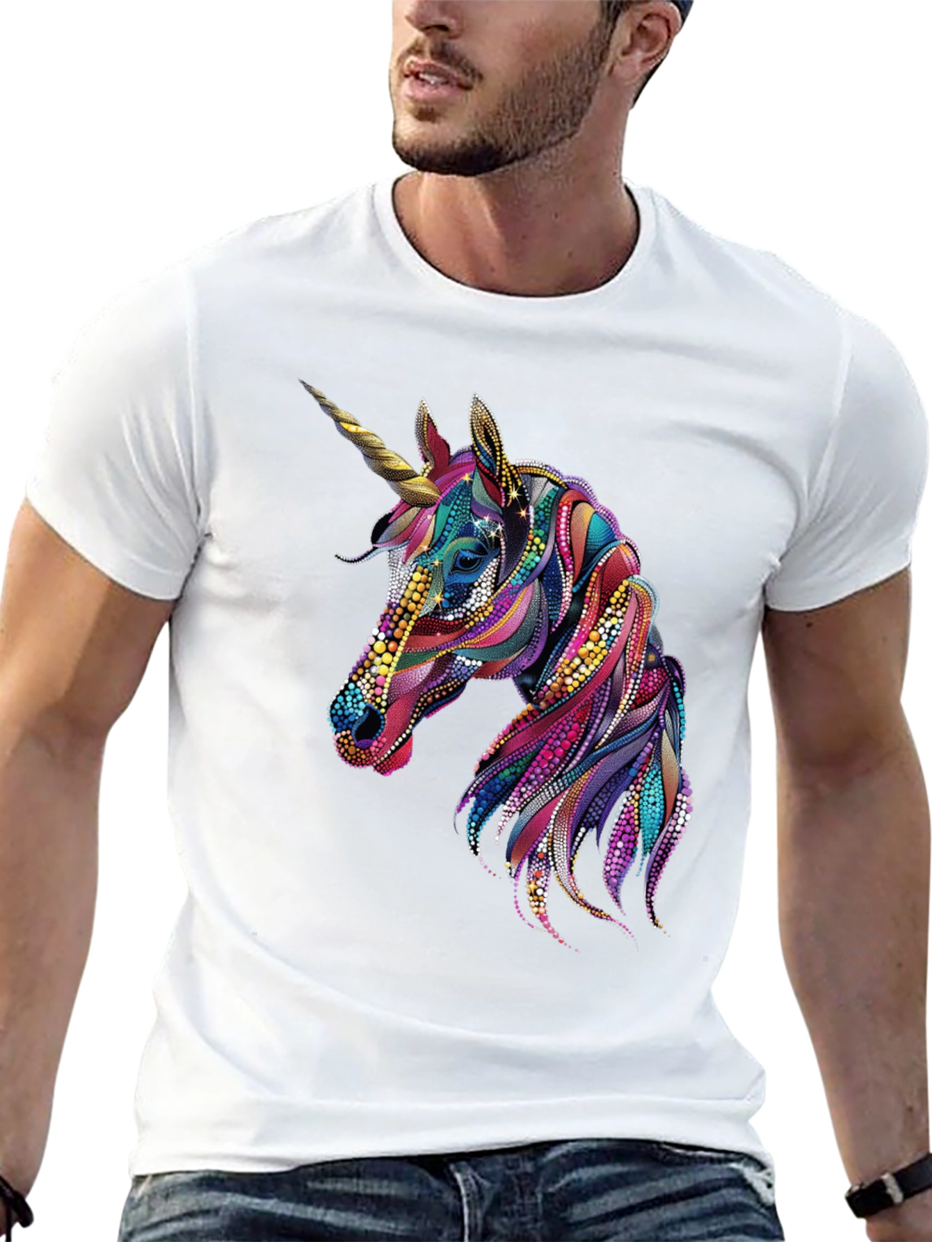 Unicorn Graphic Black T-Shirt
