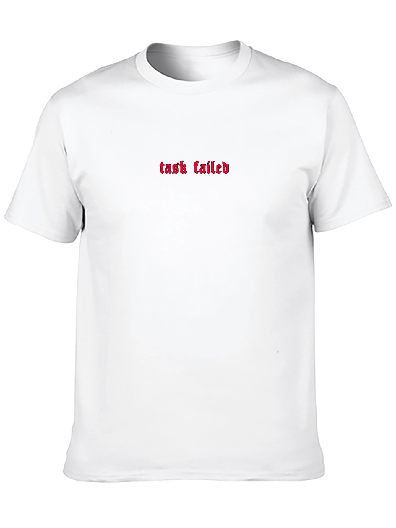 Task Failed Graphic Tee - Black Cotton Casual Wear