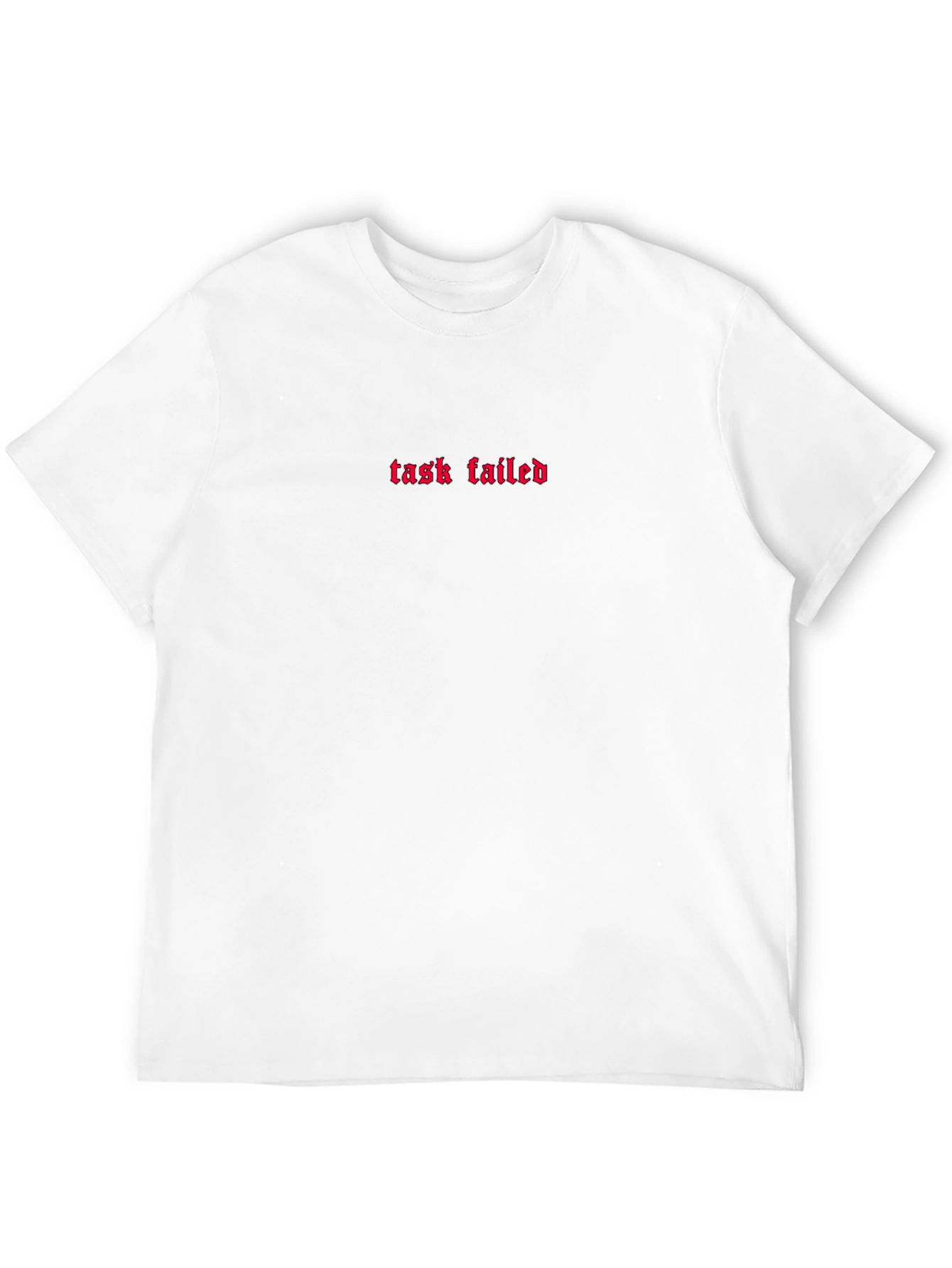 Task Failed Graphic Tee - Black Cotton Casual Wear
