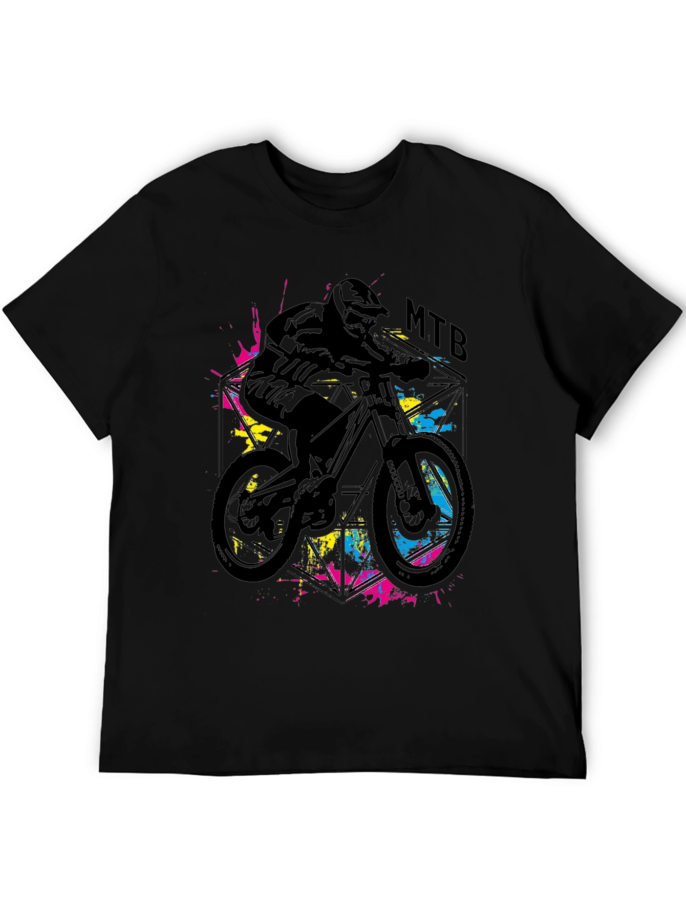 MTB Biker Graphic T-Shirt - Cool Mountain Bike Design