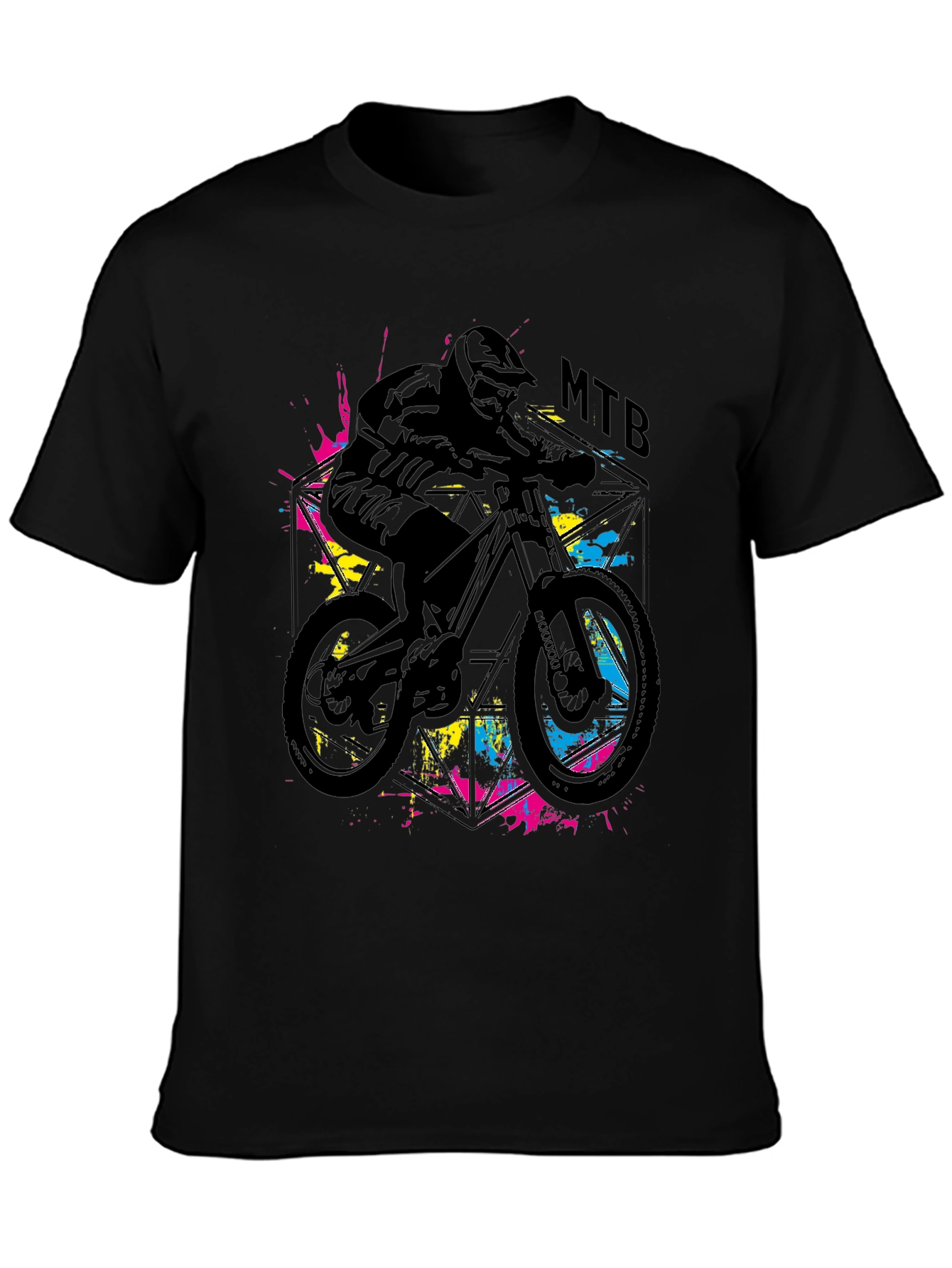 MTB Biker Graphic T-Shirt - Cool Mountain Bike Design