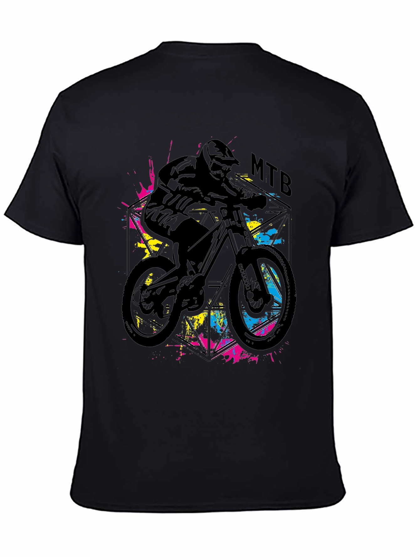 MTB Biker Graphic T-Shirt - Cool Mountain Bike Design