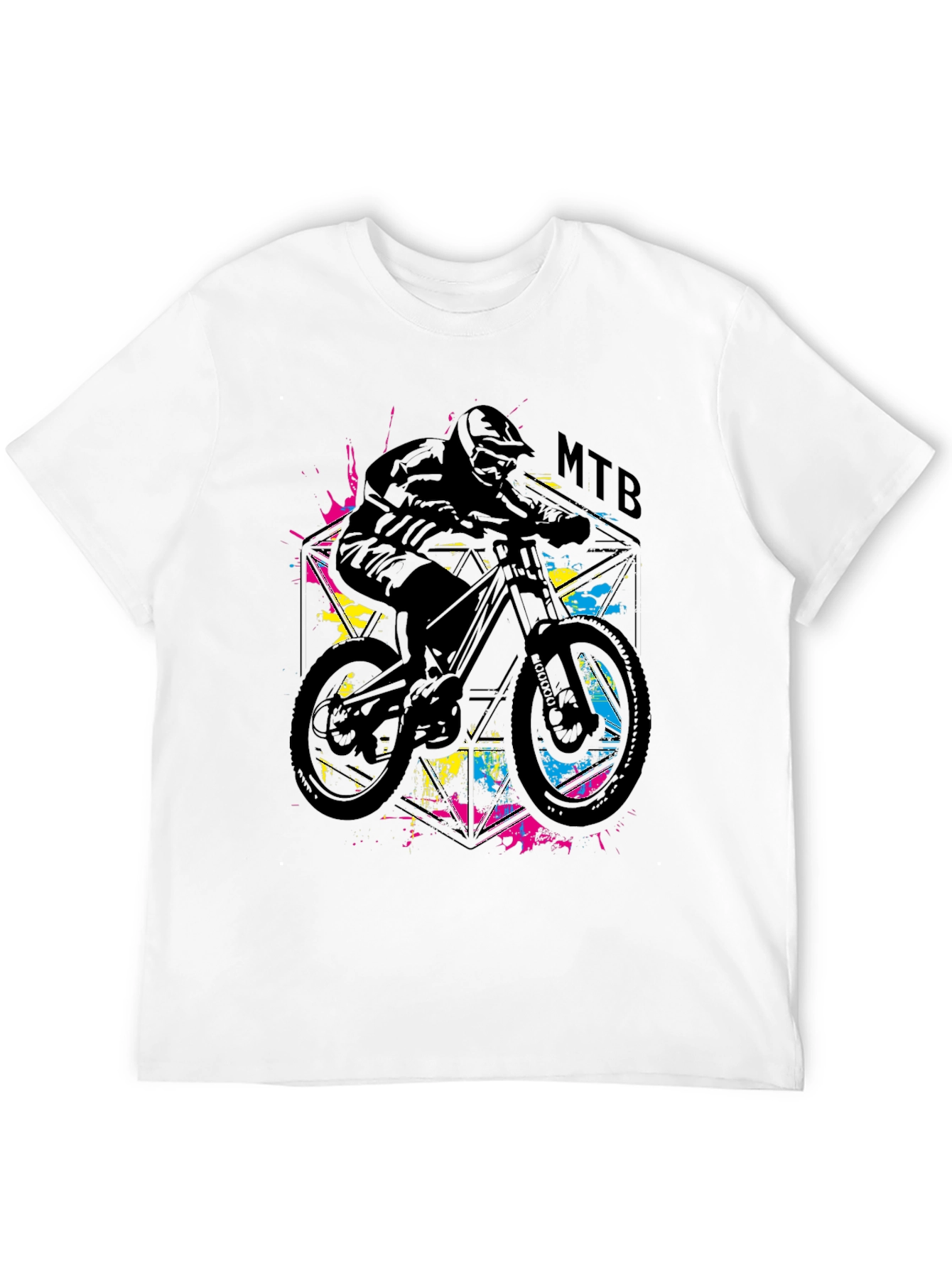 MTB Biker Graphic T-Shirt - Cool Mountain Bike Design