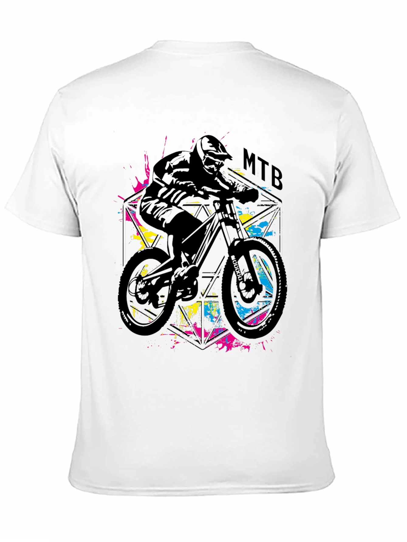 MTB Biker Graphic T-Shirt - Cool Mountain Bike Design