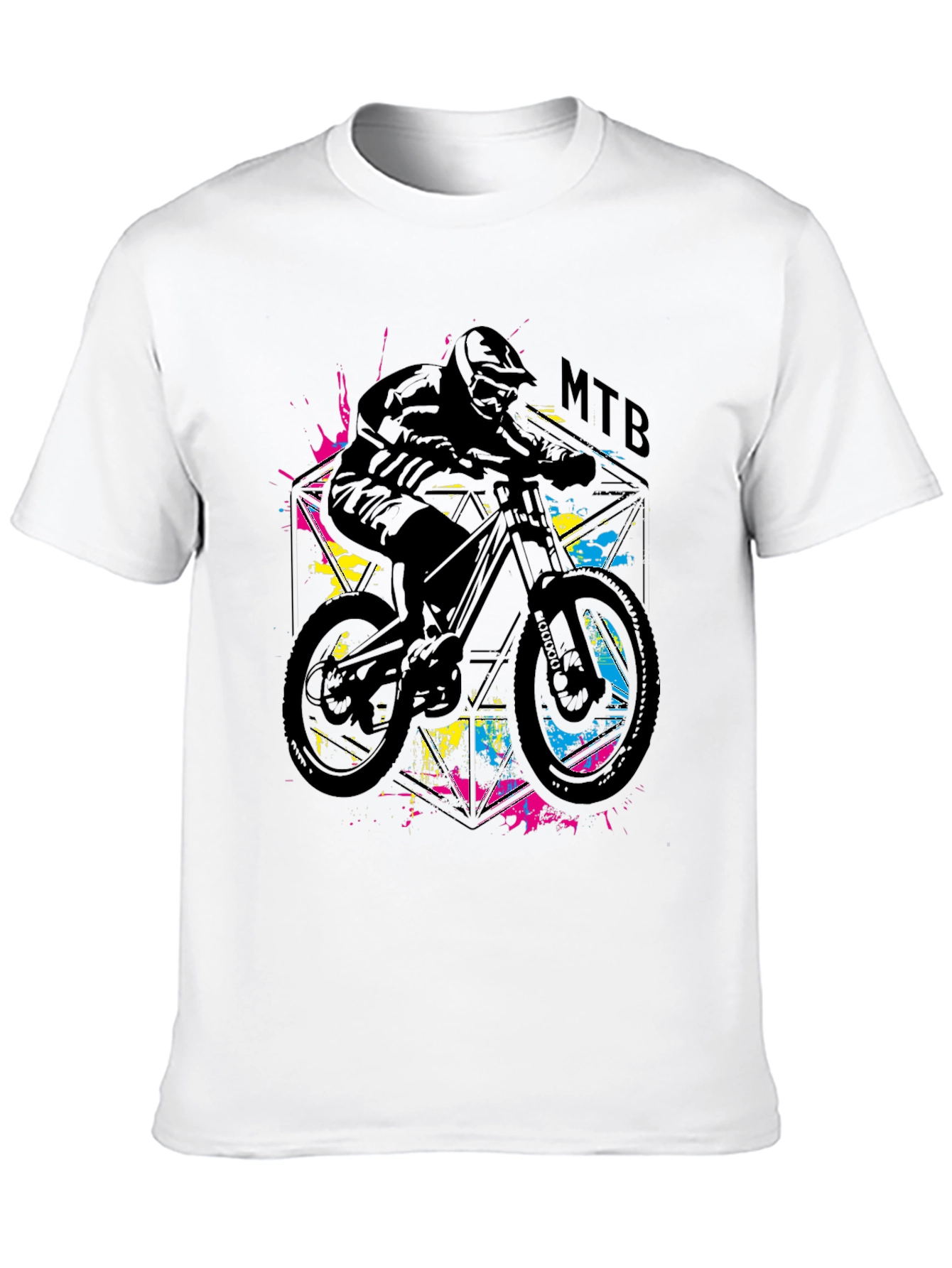 MTB Biker Graphic T-Shirt - Cool Mountain Bike Design