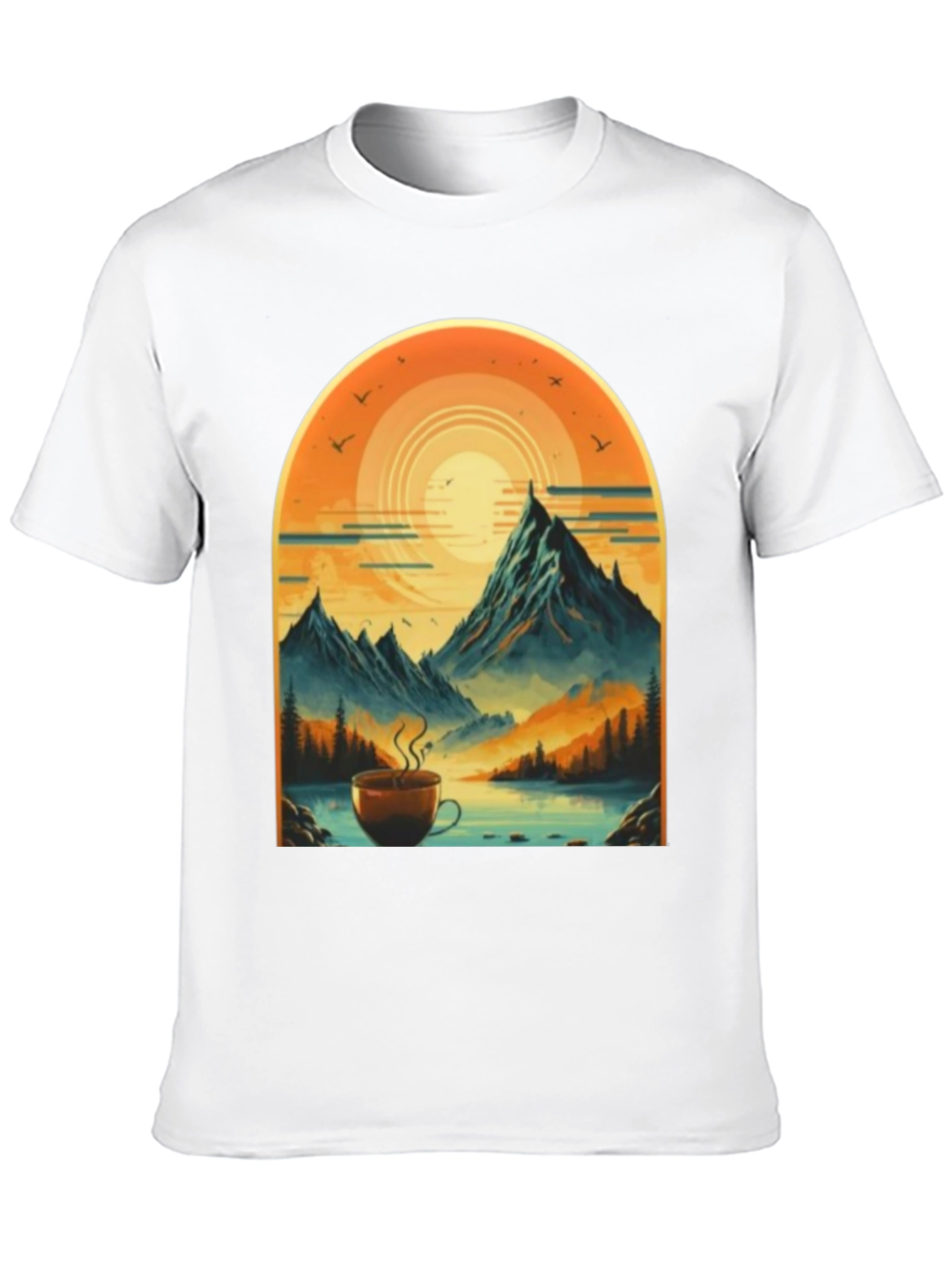 Mountain Coffee Adventure T-Shirt - Nature Lover Apparel