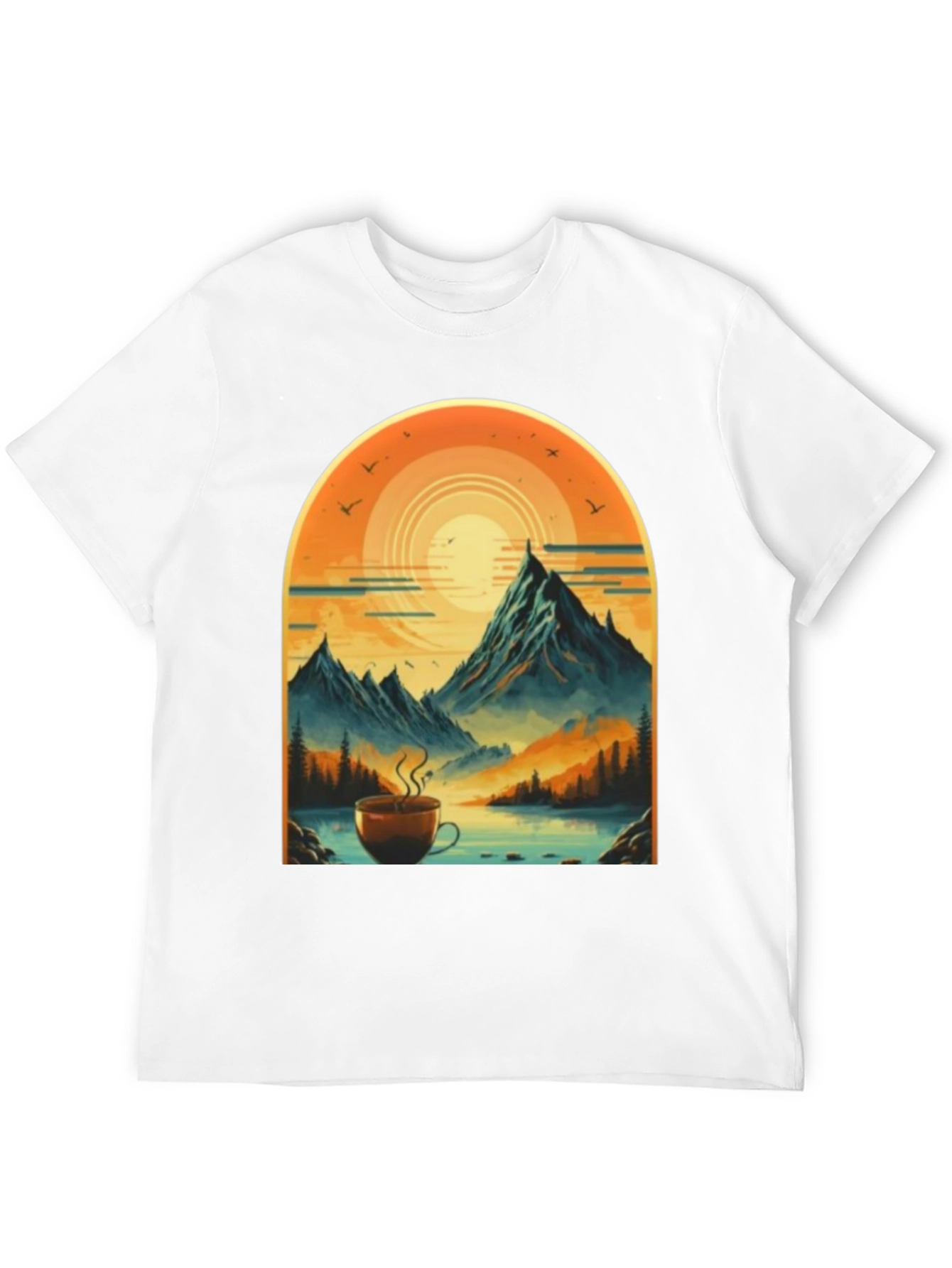 Mountain Coffee Adventure T-Shirt - Nature Lover Apparel