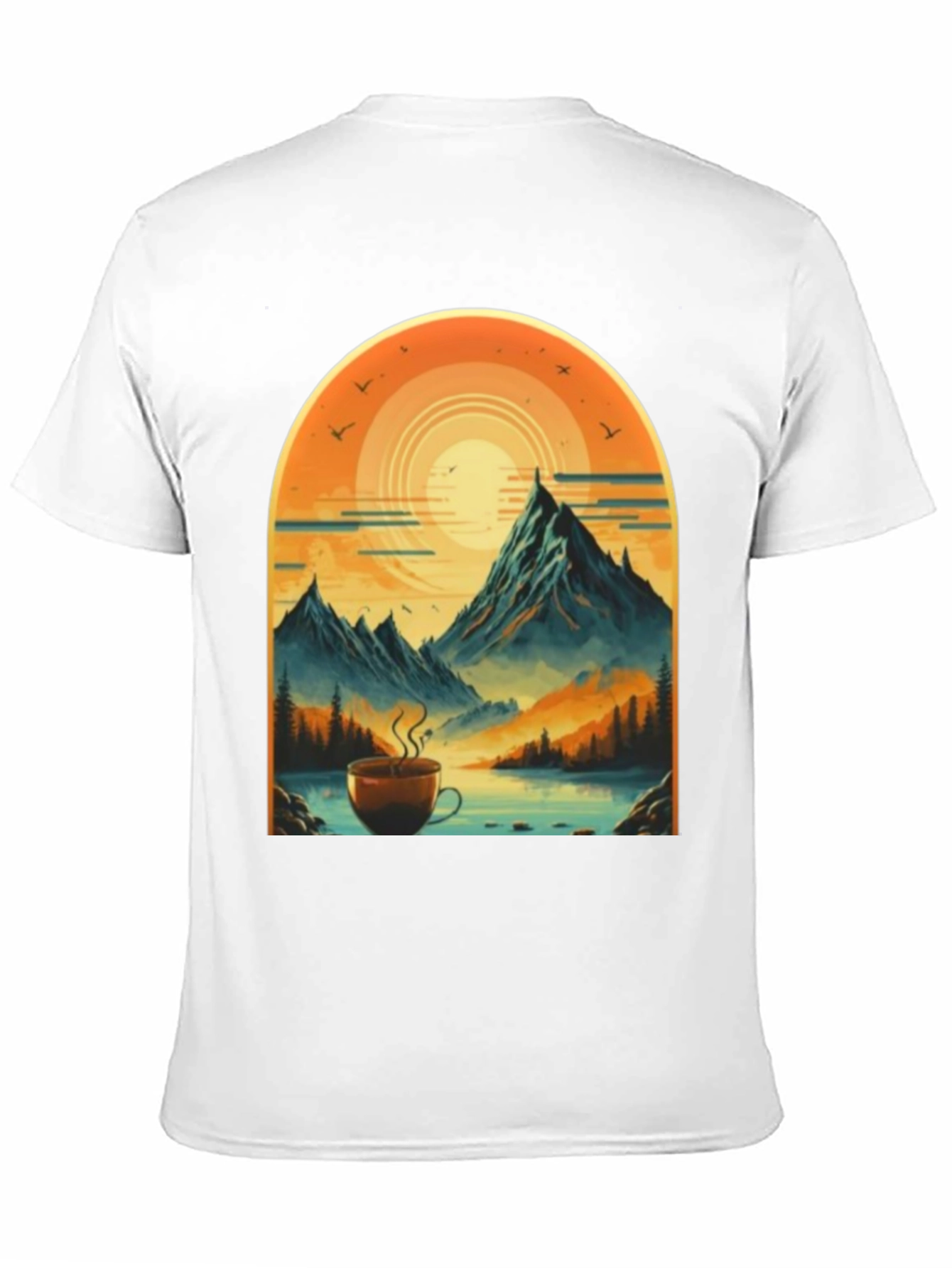 Mountain Coffee Adventure T-Shirt - Nature Lover Apparel
