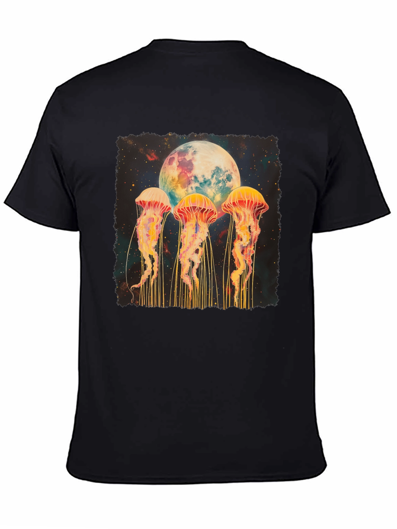 Jellyfish Moon Graphic Tee - Celestial Ocean Vibes