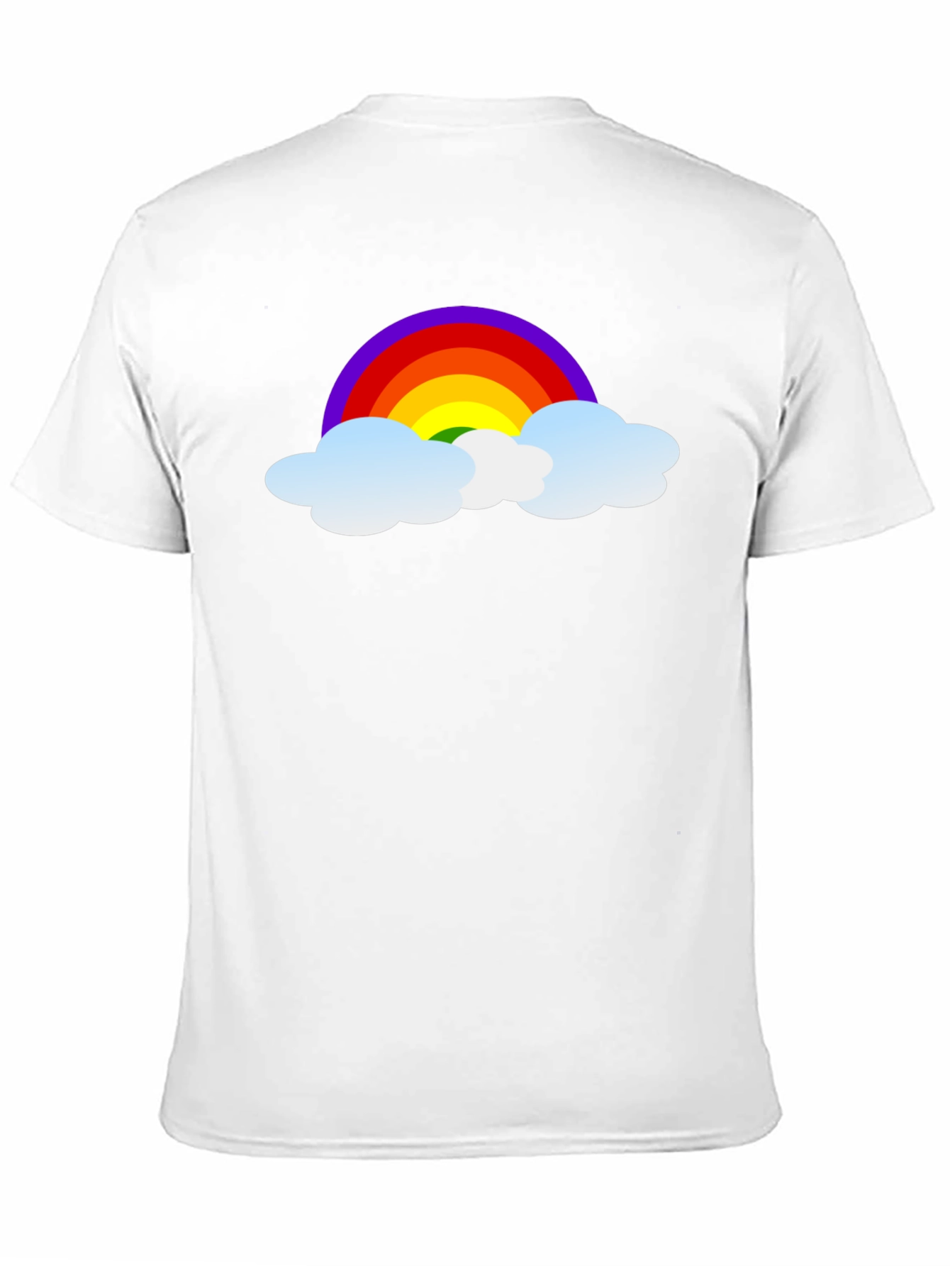 Rainbow Cloud Graphic Black T-Shirt