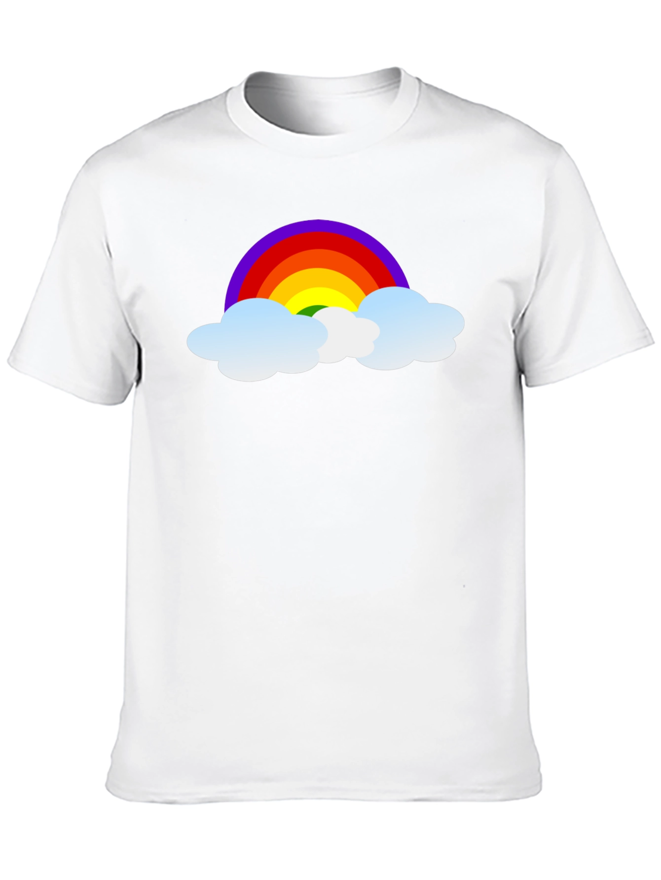 Rainbow Cloud Graphic Black T-Shirt