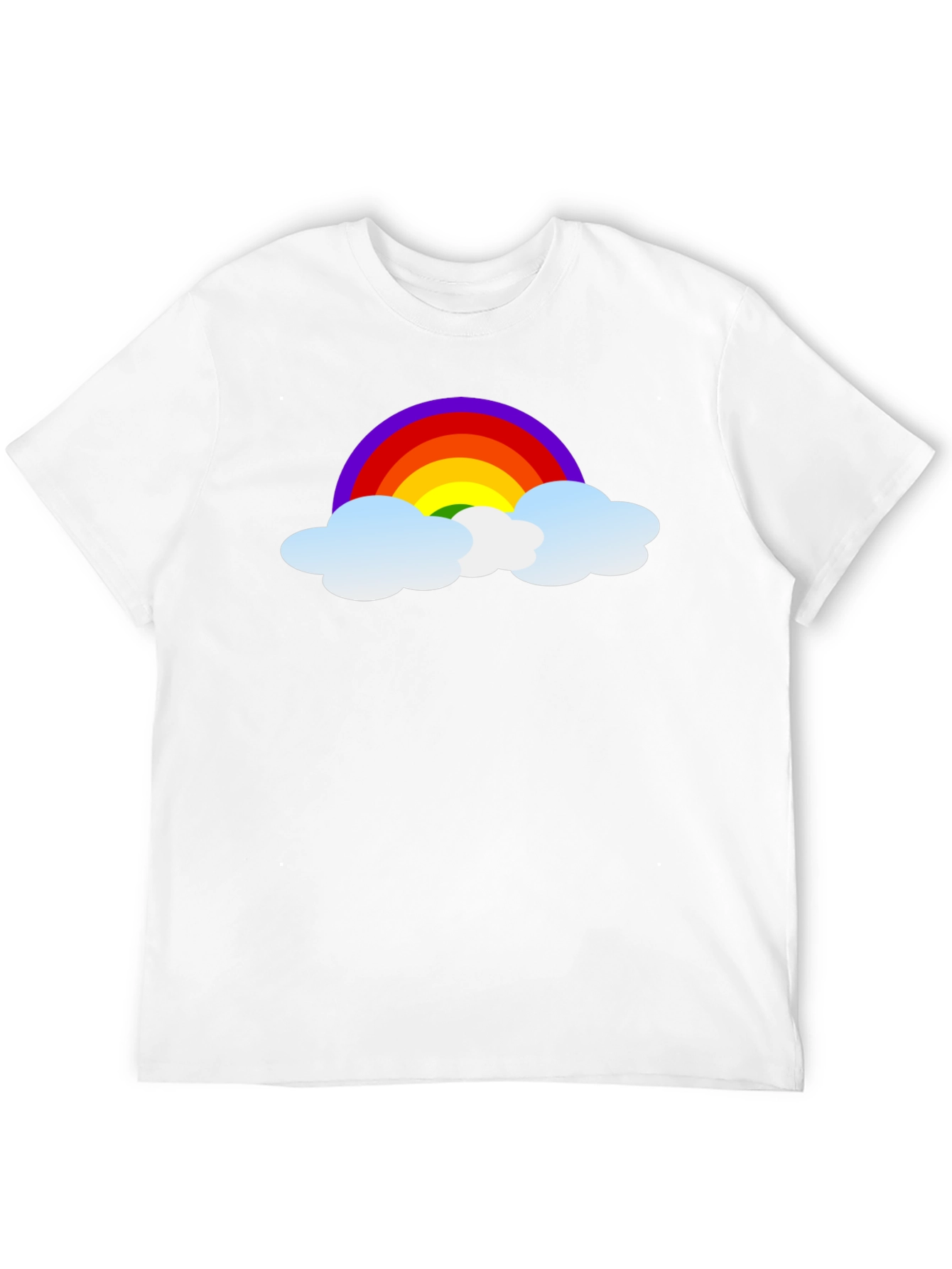 Rainbow Cloud Graphic Black T-Shirt