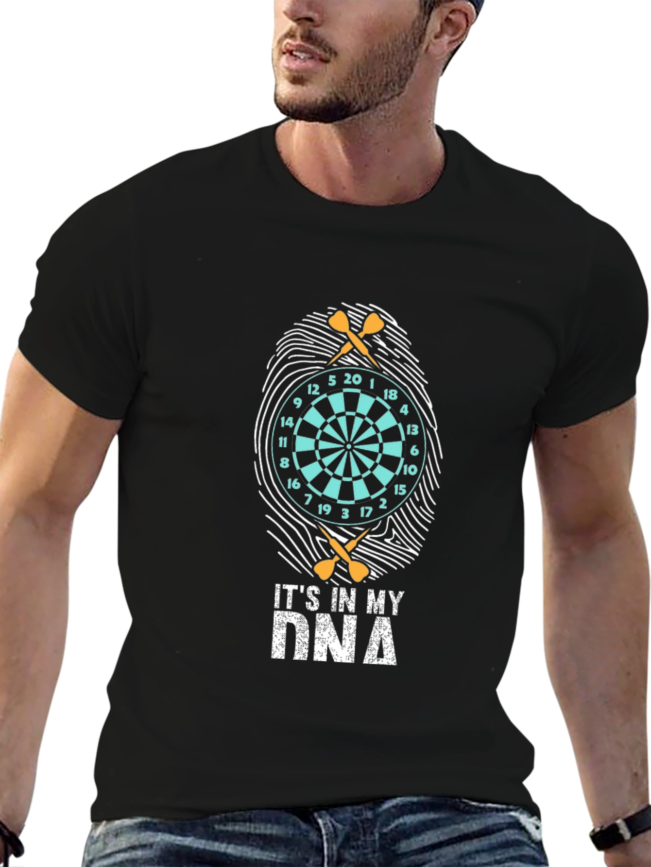 Darts DNA Graphic T-Shirt - Unique Dartboard Design