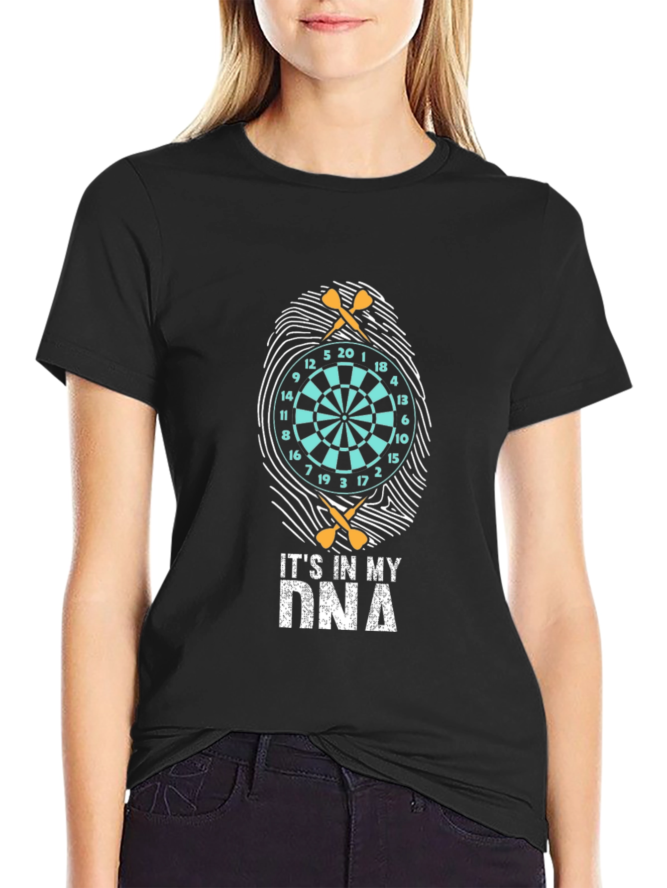 Darts DNA Graphic T-Shirt - Unique Dartboard Design